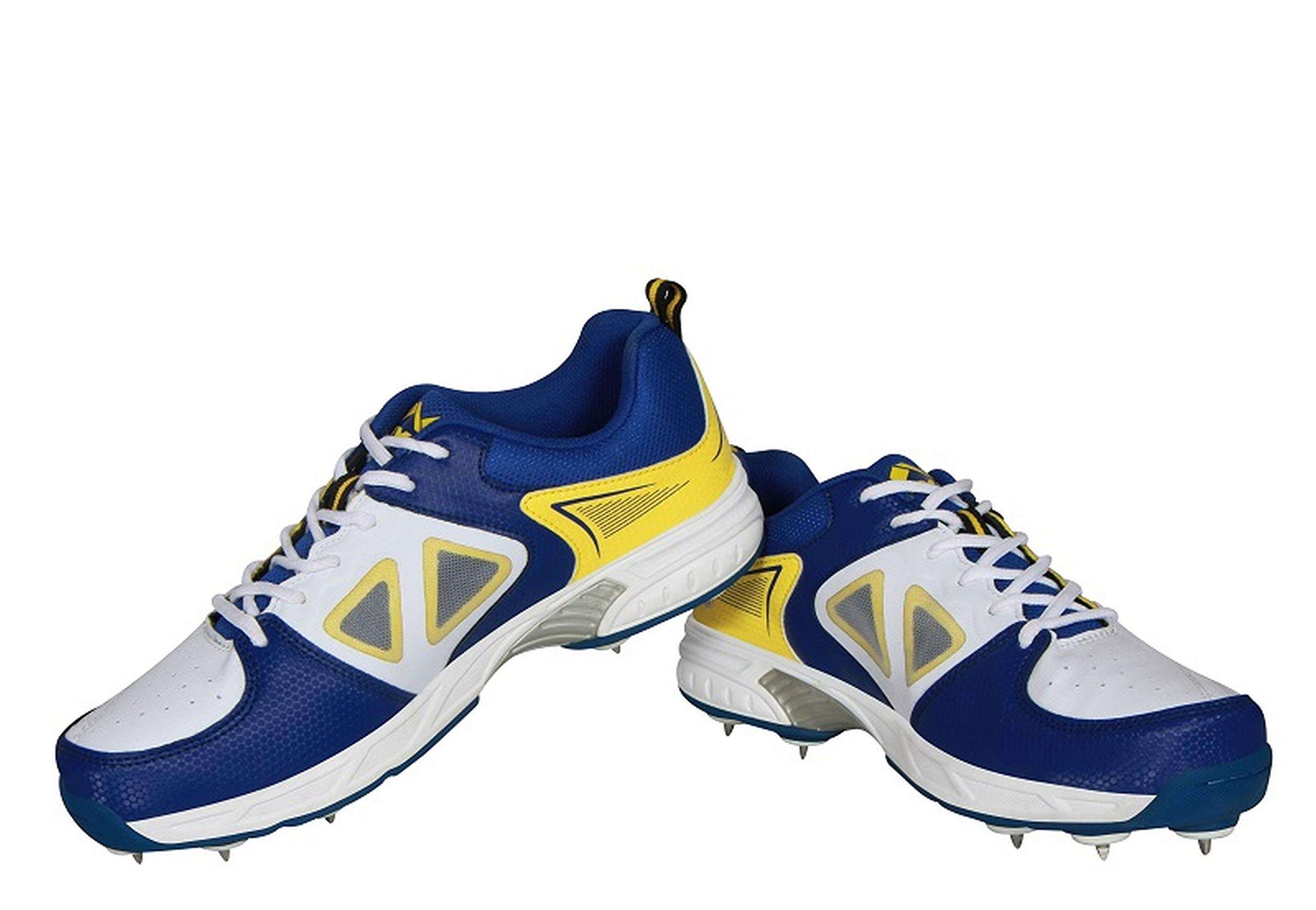 Nivia Lords Cricket Shoes, Men's 7 UK (White/Blue) 1