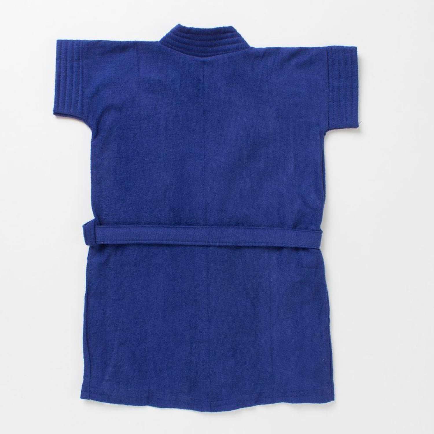 Sanddune Kids Boy Bathrobe |100% Terry Cotton Shower Gown | Half Sleeve Knee Length Kids Boy Bath Robes | Pocket with Waist belt Kid Boy Bathrobes |Dark Blue Bathrobe 3