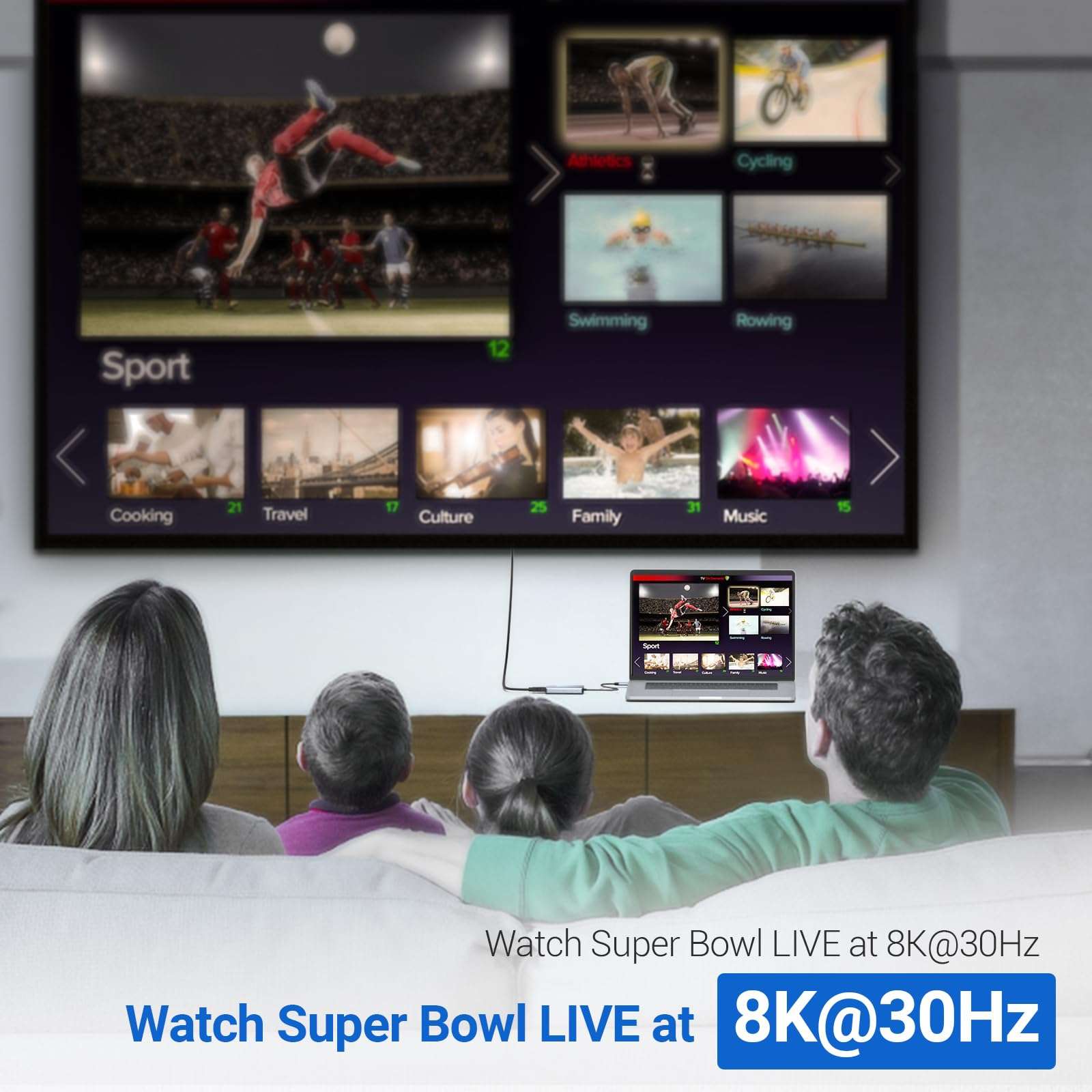 Tymyp USB C Hub, 4 in 1 USB C Hub, Dual Display 8K@30Hz HDMI 8K@30Hz DP, USB 3.0, 100W USB-C PD Charge Port 4 Port Dock Station for Laptop, HDTV, Projector, and Other Type C Devices 4