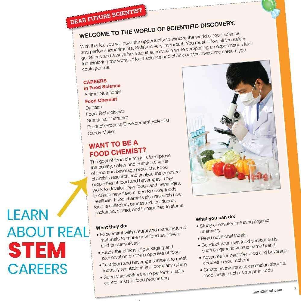 hand2mind Candy Making Kit Science Kit for Kids 8-12, Candy for Kids Science Kit with Fact-Filled Guide, Rock Candy Sticks, Gummy Worms Candy Lab, STEM Toys, 16 Science Experiments 3