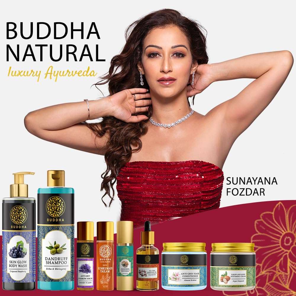 Buddha Natural Hair Care Gift Box Velvet Bliss (Nourishing Hair Oil, Strengthening Shampoo, and Hydrating Conditioner for Hair Fall) - Ayush Certified - Promotes Natural, Lustrous Hair Growth 4