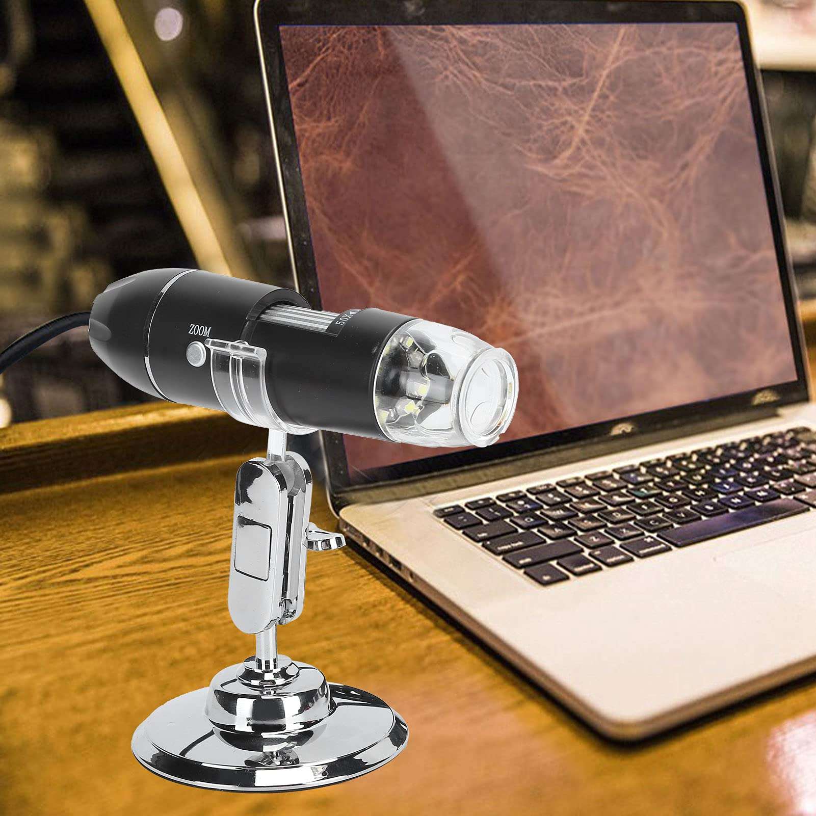 Microscopio, 8 LEDs Wired 640 X 480 Image Resolution 1600X USB Microscope for Children 6