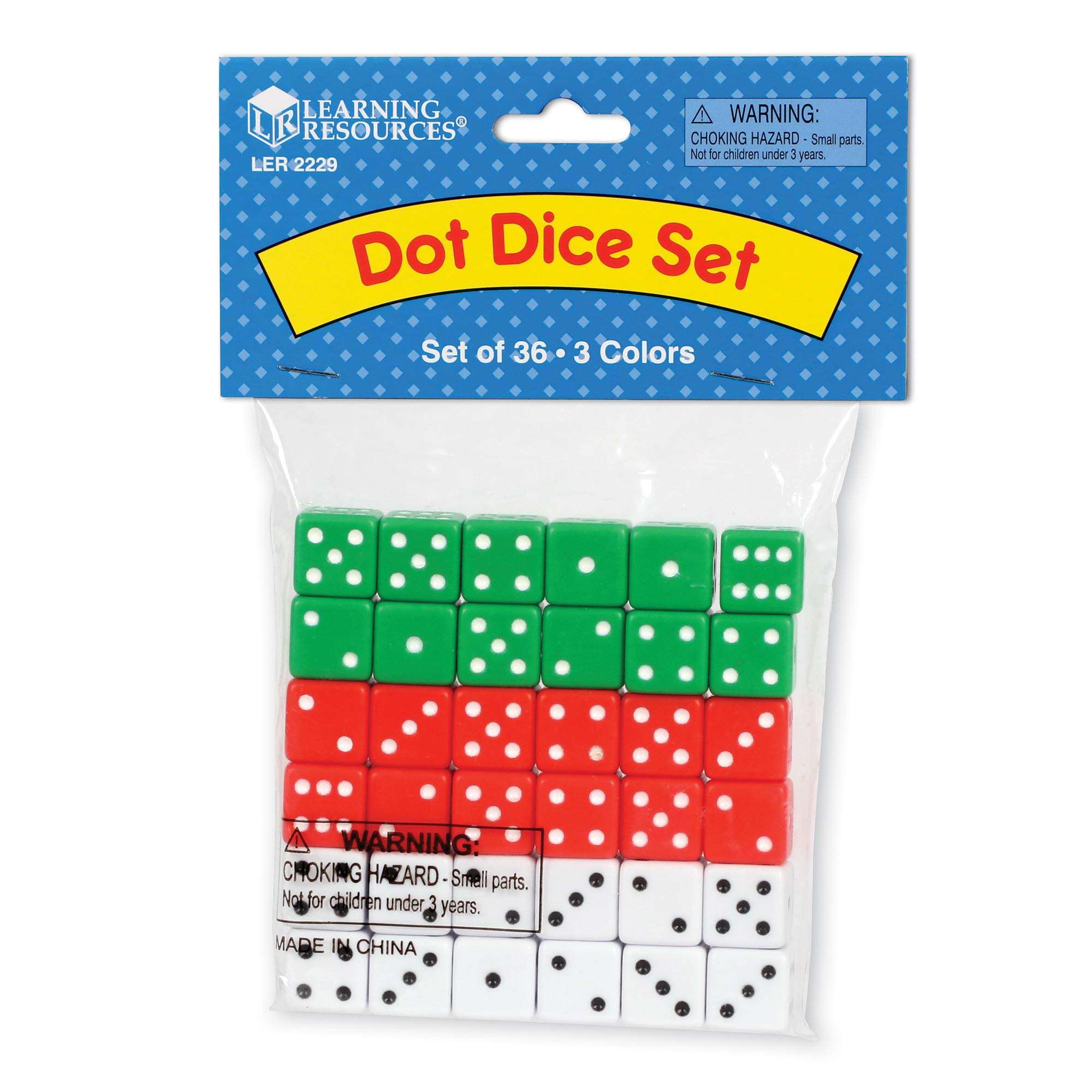 Learning Resources Dot Dice, Math Manipulative, Probability Dice, Board Game Dice, Set of 36, ages 3+ 5