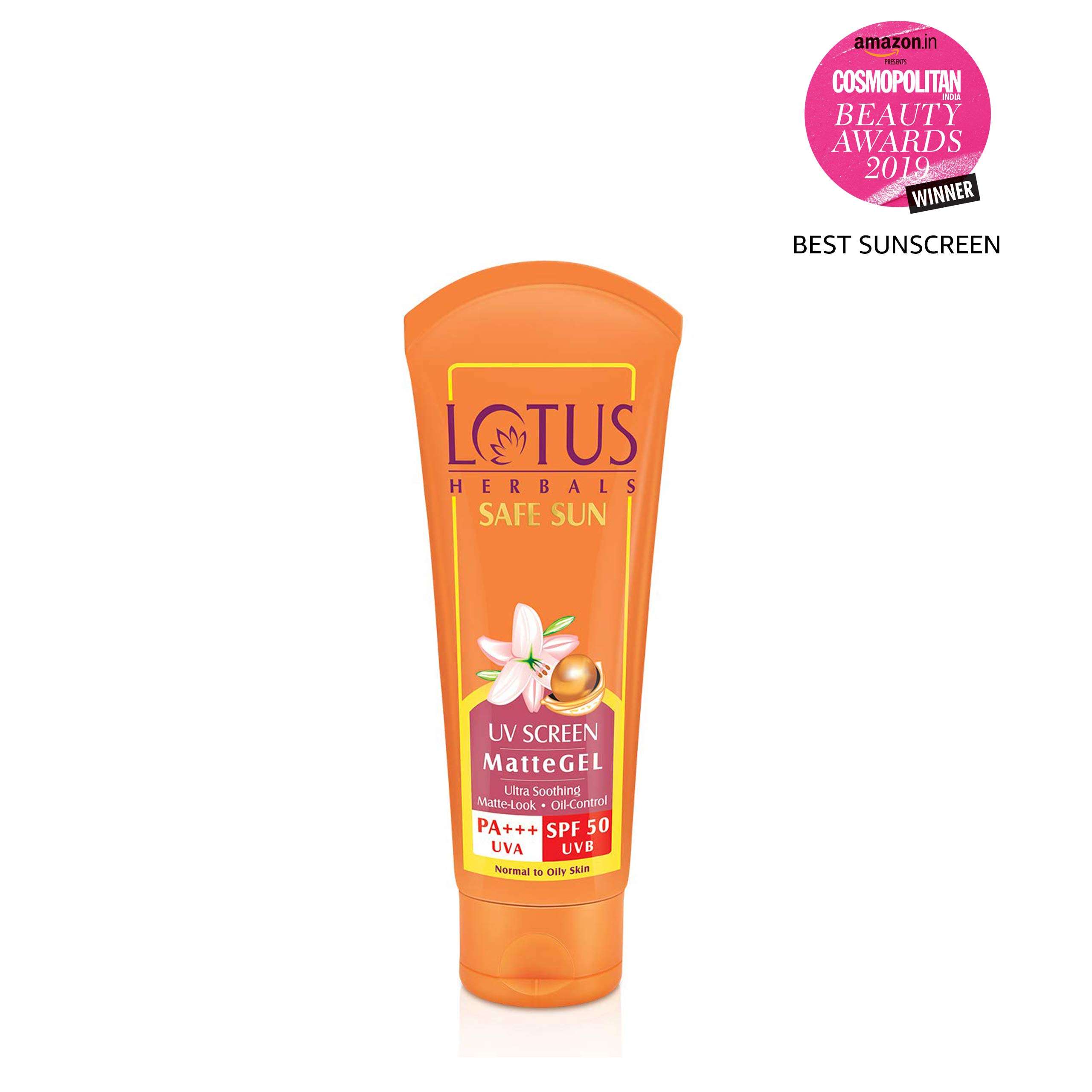 Lotus Herbals Safe Sun UV Screen Matte Gel, SPF 50, 100g & Safe Sun Kids Sun Block Cream SPF 25, 100g 4