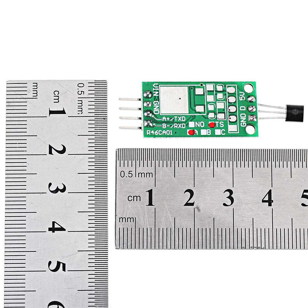 DDRZD Sensor &Detector Module 5pcs DS18B20 5V RS485 Com UART Temperature Acquisition Sensor Module Modbus RTU PC PLC MCU Digital Thermometer High Performance Sensor 6