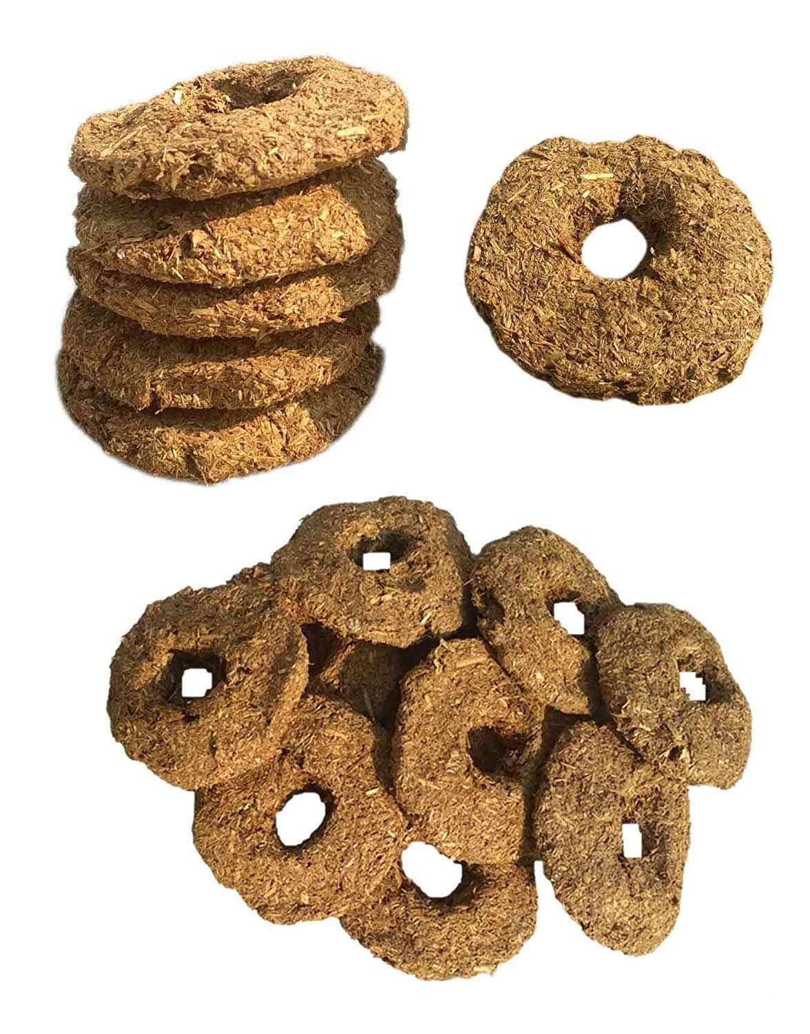 Dirghaanshi Cow Dung Cakes/Cow Dung Badkulla Mala with Holi/Gobar Badkulle/Holi Pooja Article Desi Cow Dung Cakes for Hawan, Pujan and Religious Purpose (Set of 51 PEC) 3