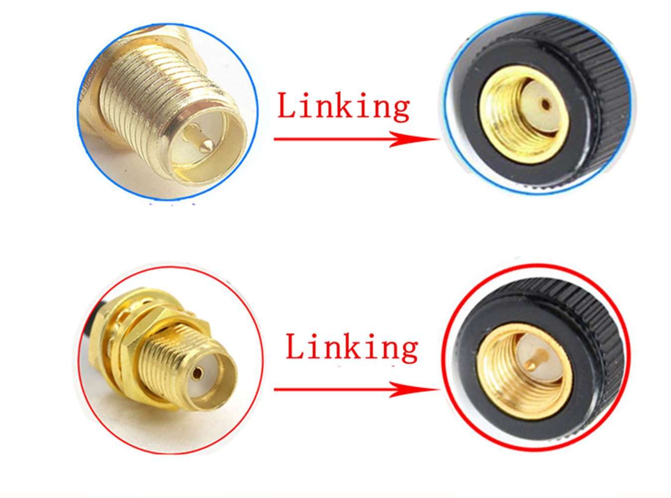 Lsgoodcare SMA-Female to Pigtail Antenna Extension Cable- RG316 Coaxial Cable Connector Antenna Adapter,Pack of 3, Length 20Centimetre/8' 6