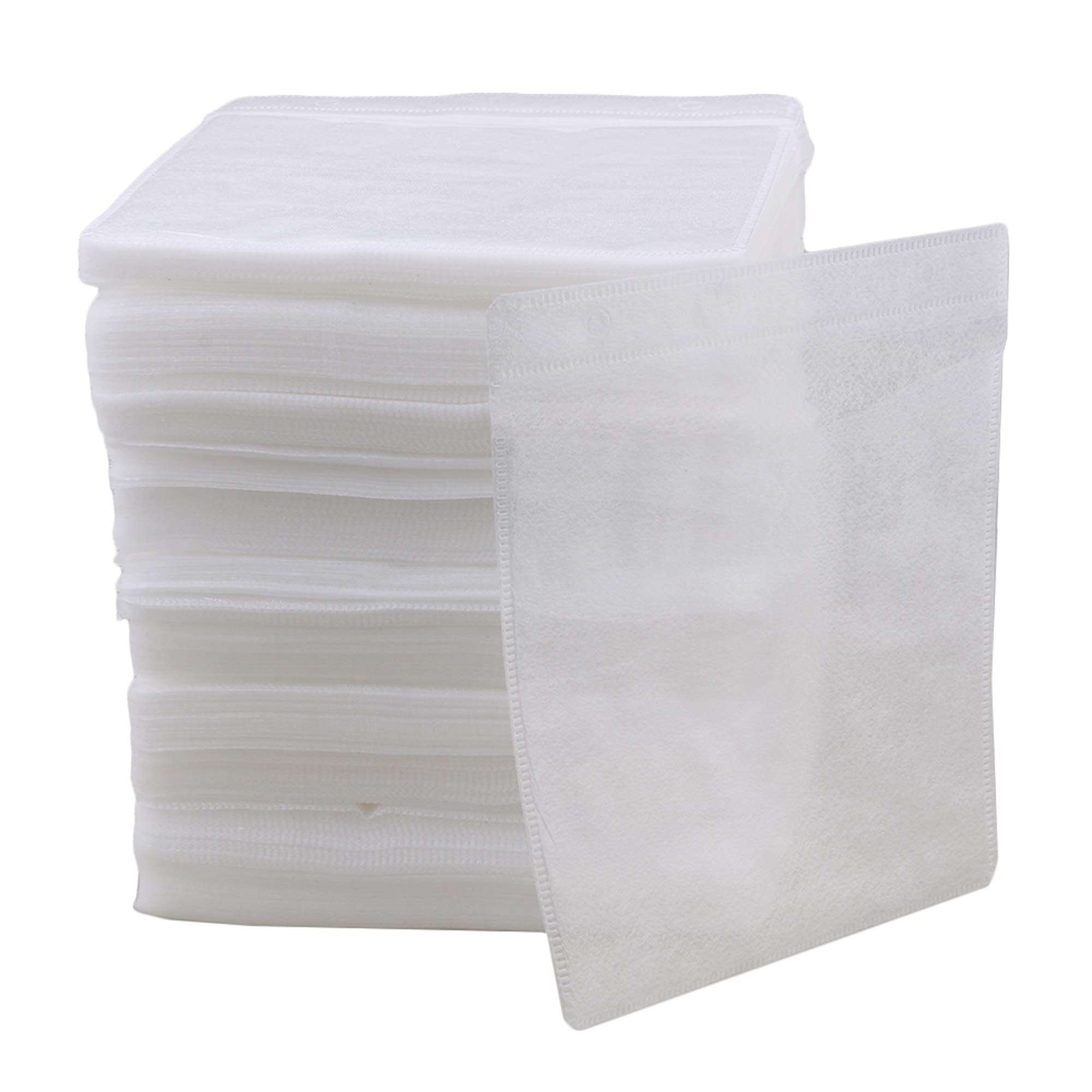 Mxfans 500pcs White OPP Plastic Double-Sided CD DVD Sleeves with Window & Flap 1