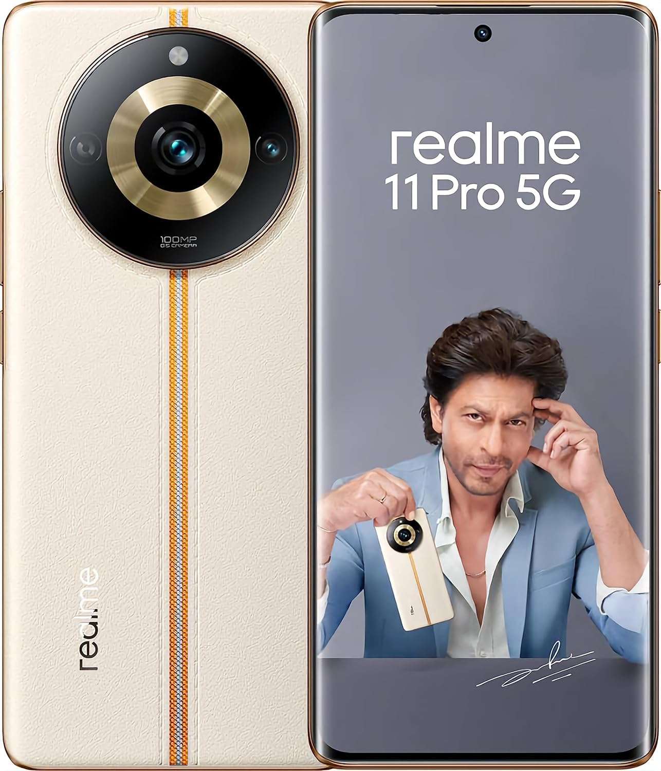 realme 11 Pro 5G (Sunrise Beige, 8GB RAM, 256GB Storage) | 120 Hz Curved Display | 100MP Prolight Camera | 7050 5G Dimensity | 67W SUPERVOOC | 12GB Dynamic RAM | Premier Vegan Leather Finish Design