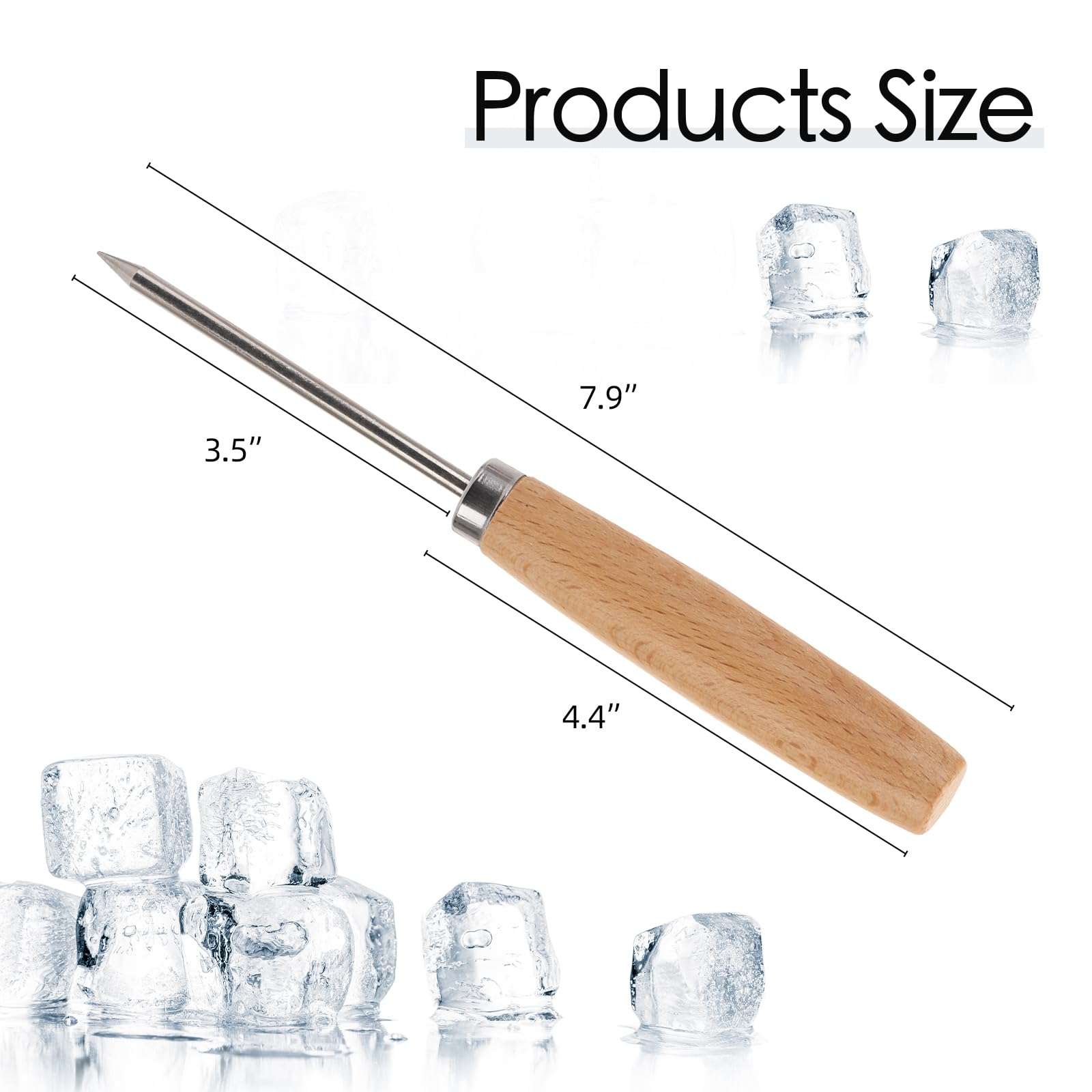 12 Pack Ice Picks, Pick Tool for Breaking Ice, Ice Dispenser for Bartending, Ice Hockey Shaving, Bar, Banquet, Camping 3