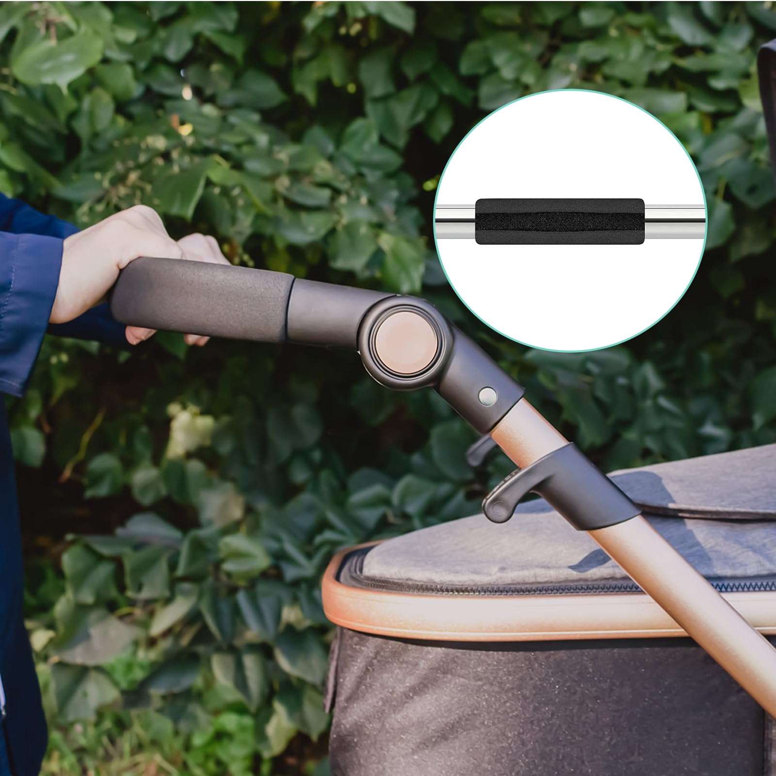 4 PCS Handle Grips 4.7 Inch Sponge Foam Grip Wrap Soft Comfortable Non-Slip Handle Grips Soft Buffer Tube Cover Shock Absorption Handle Covers for Fitness Bicycle Exercise Equipment 6