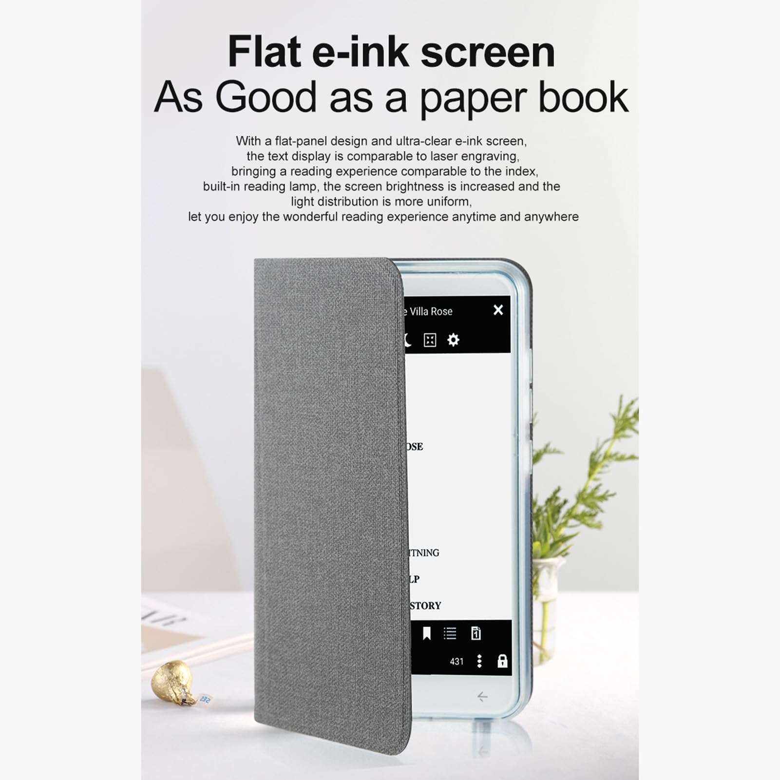 Snnozy 5.0-Inch E-Book Reader Built-in Speaker 5M Camera E-Reader with Handwriting Tablet for Extracurricular Learning Audio Video PDF Reader 4