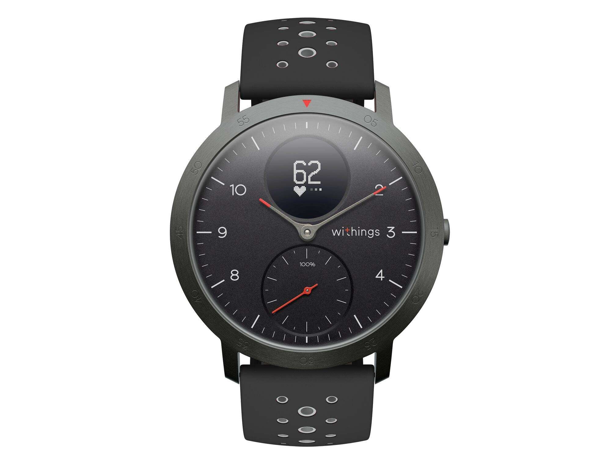 Withings Steel HR Sport Hybrid Smartwatch (40mm) - Activity, Sleep, Fitness and Heart Rate Tracker with Connected GPS, Smart Notifications, Water Resistant with 25-Day Battery Life 1
