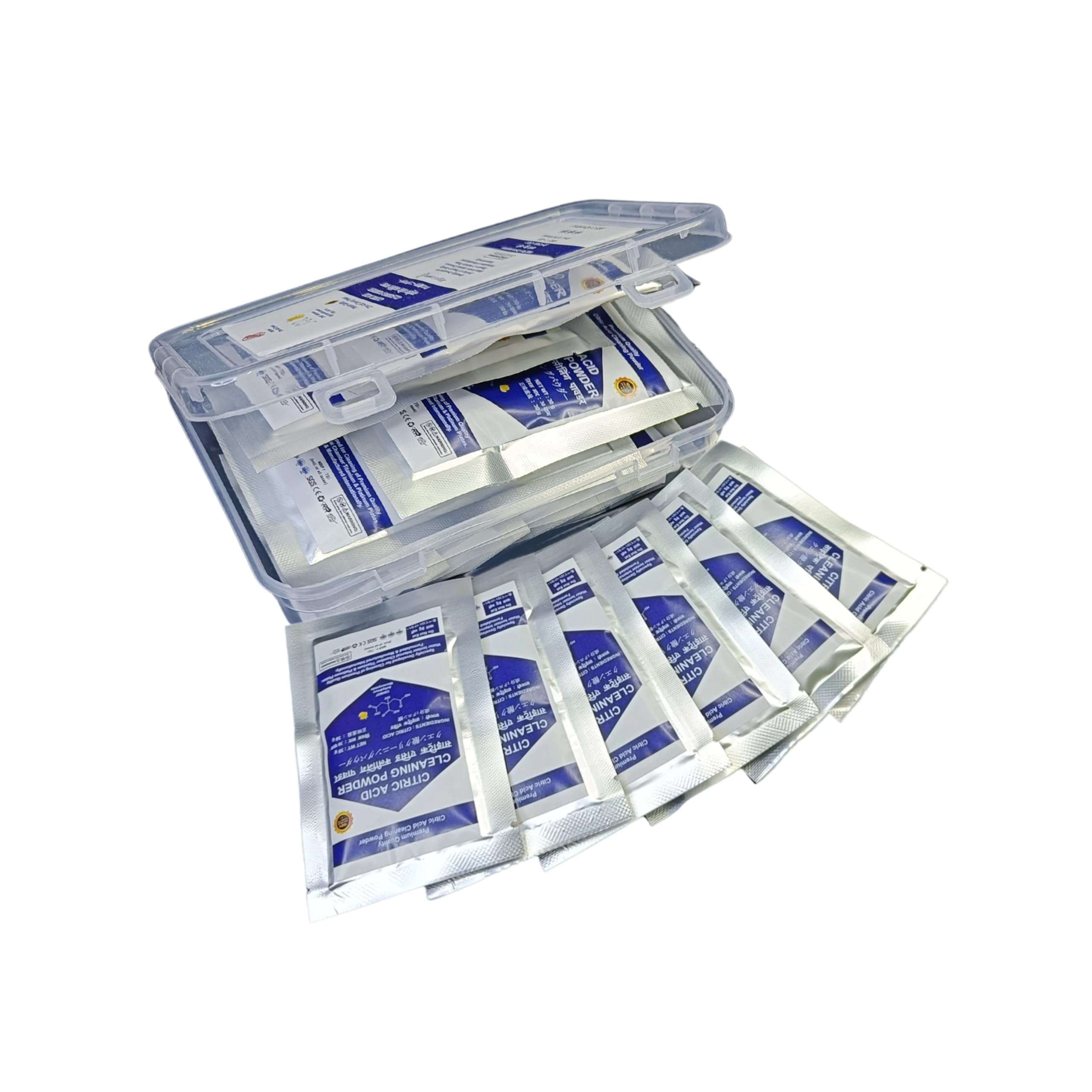 Citric Acid Cleaning Powder (12 pouch) - Specially Developed for Cleaning of Water Ionizer Internal Chamber Titanium & Platinum Plates । Best for E-Clean, Deep Clean, Calcium/Salt Rust Clean 3