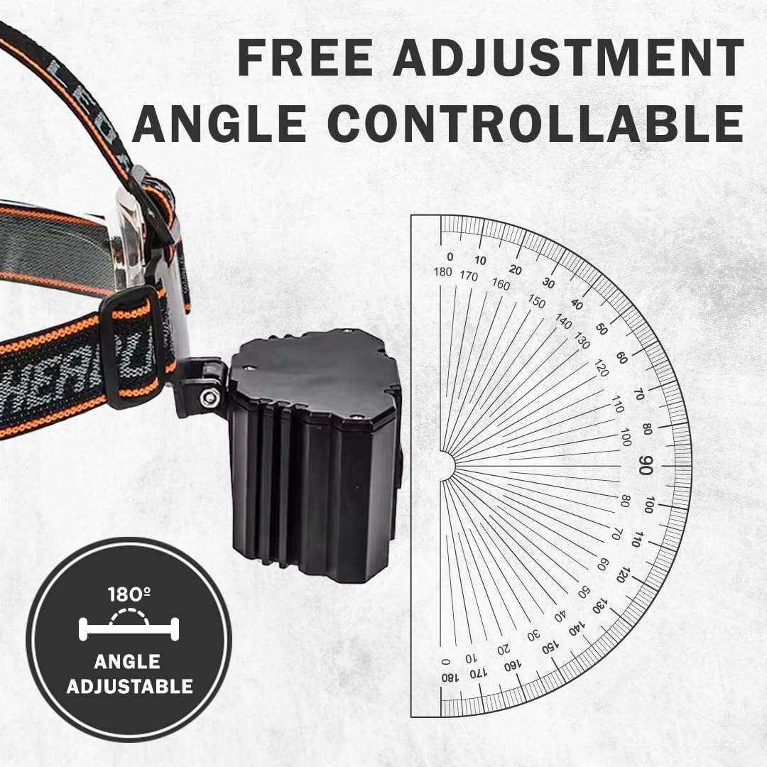 Headlamp LED Lamp Consisting of 5 lights String Lighting Rechargeable With USB - Adjustable from 180 degrees 4 Modes Flashlight Lightweight Head Light - Waterproof Outdoor Camping Hiking Fishing 5