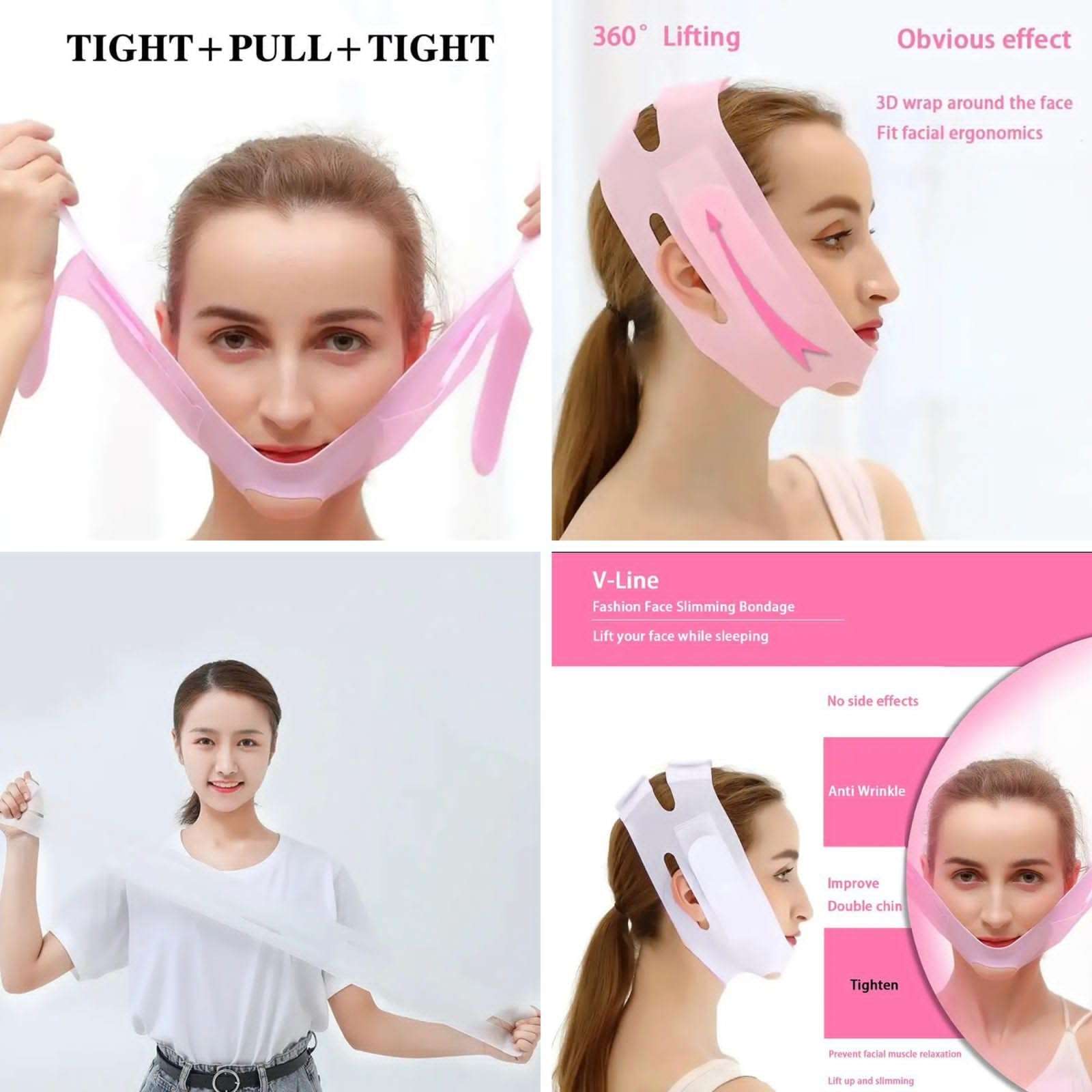 Swabs® Double Chin Lift Mask,Silicon V Line Lifting face lifting mask Double Chin Reducer for Women and Men Tightening Skin (pack of 1) 6