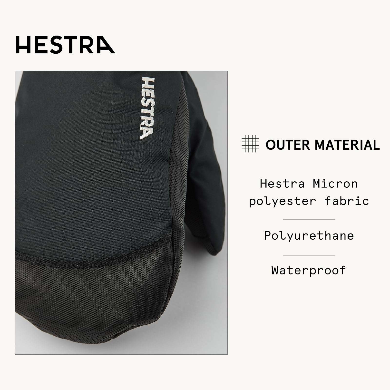Hestra Gauntlet CZone Junior Mitt - Waterproof, Insulated Snow Mitt for Skiing, Playing in The Snow for Kids - Black/Graphite - 4 4