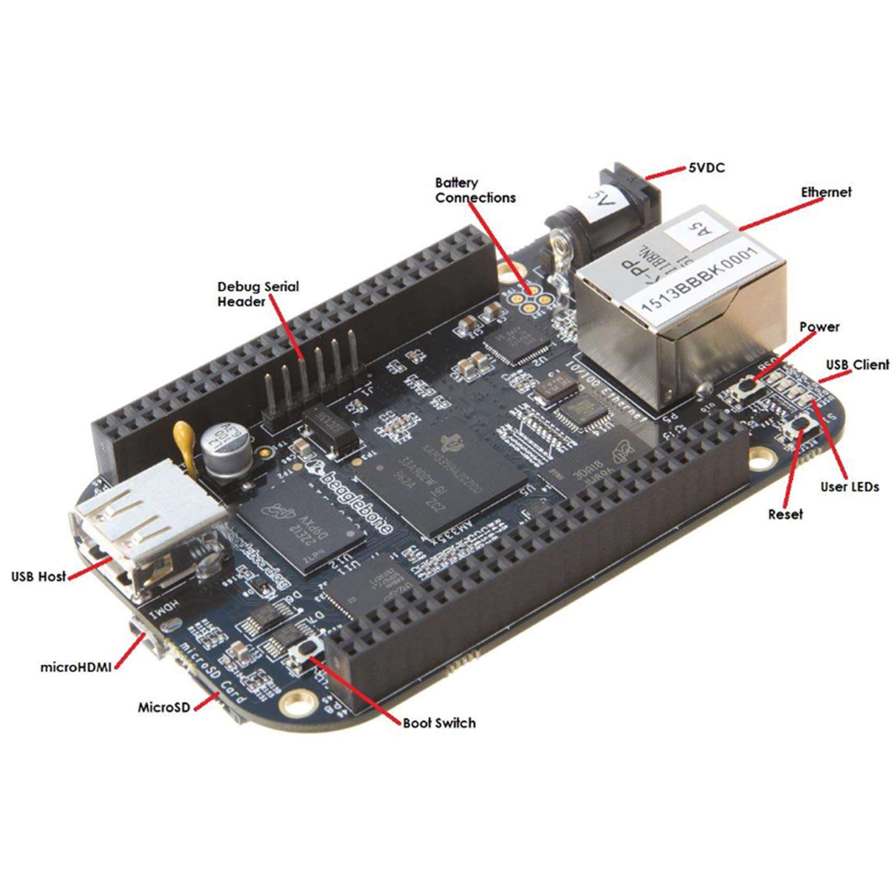 BeagleBone Rev C With 4GB Flash Memory 6
