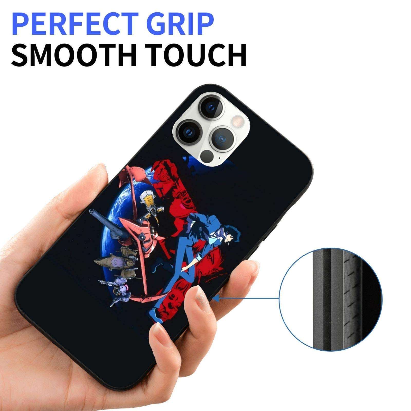 Cowboy Bebop Cell Phone Cases Compatible with iPhone 12 Pro Max-6.7 Case Basic Back Cover Protective Soft TPU+Tempered Glass Mobile Shell Frame 2