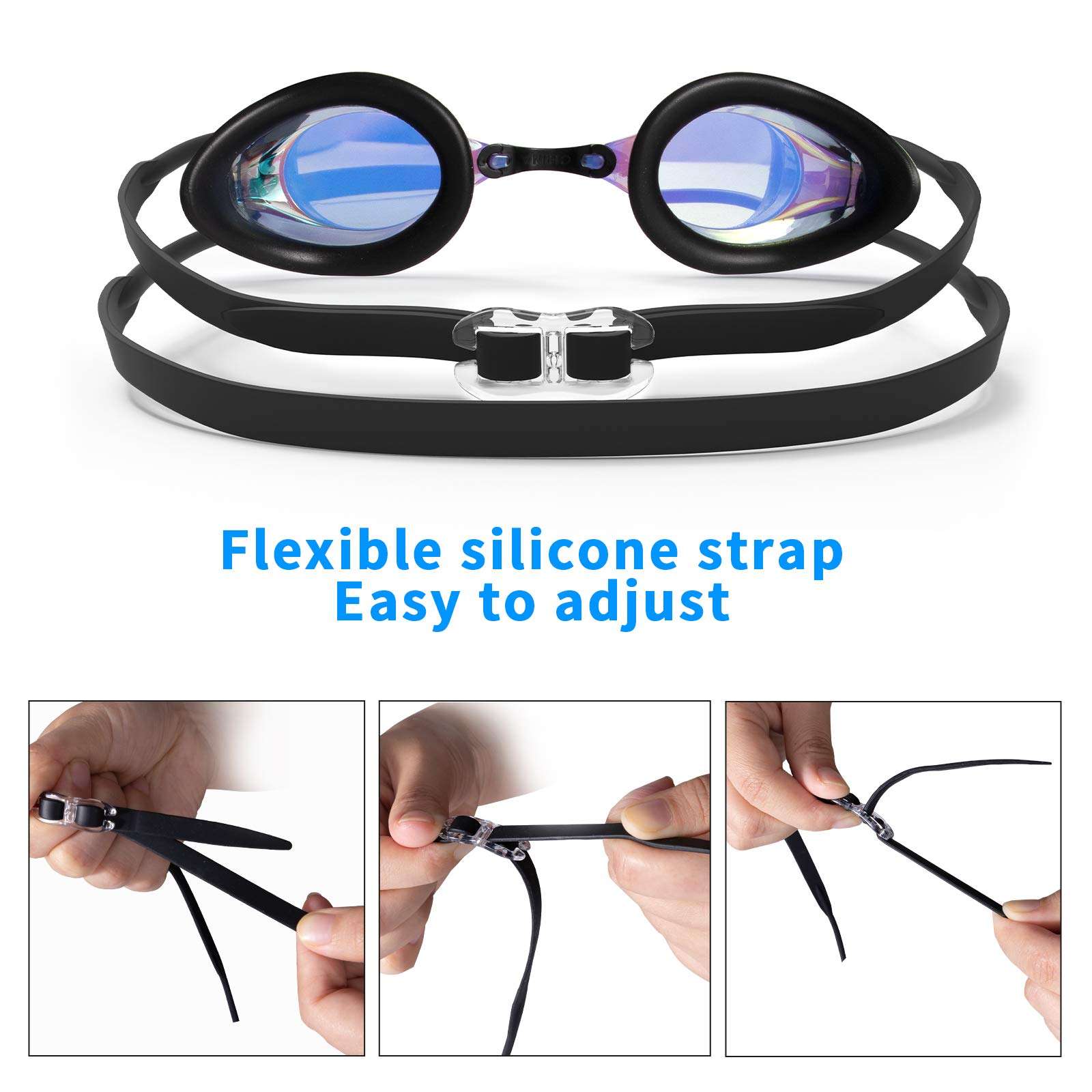 Freela Swim Goggles 2 Pack, Swimming Goggles for Adult Men Women Youth, Ultra-Low Profile Design, Anti Fog, No leak, Competitive Racing Swim Goggles for Competition, Training, Daily Swimming 5