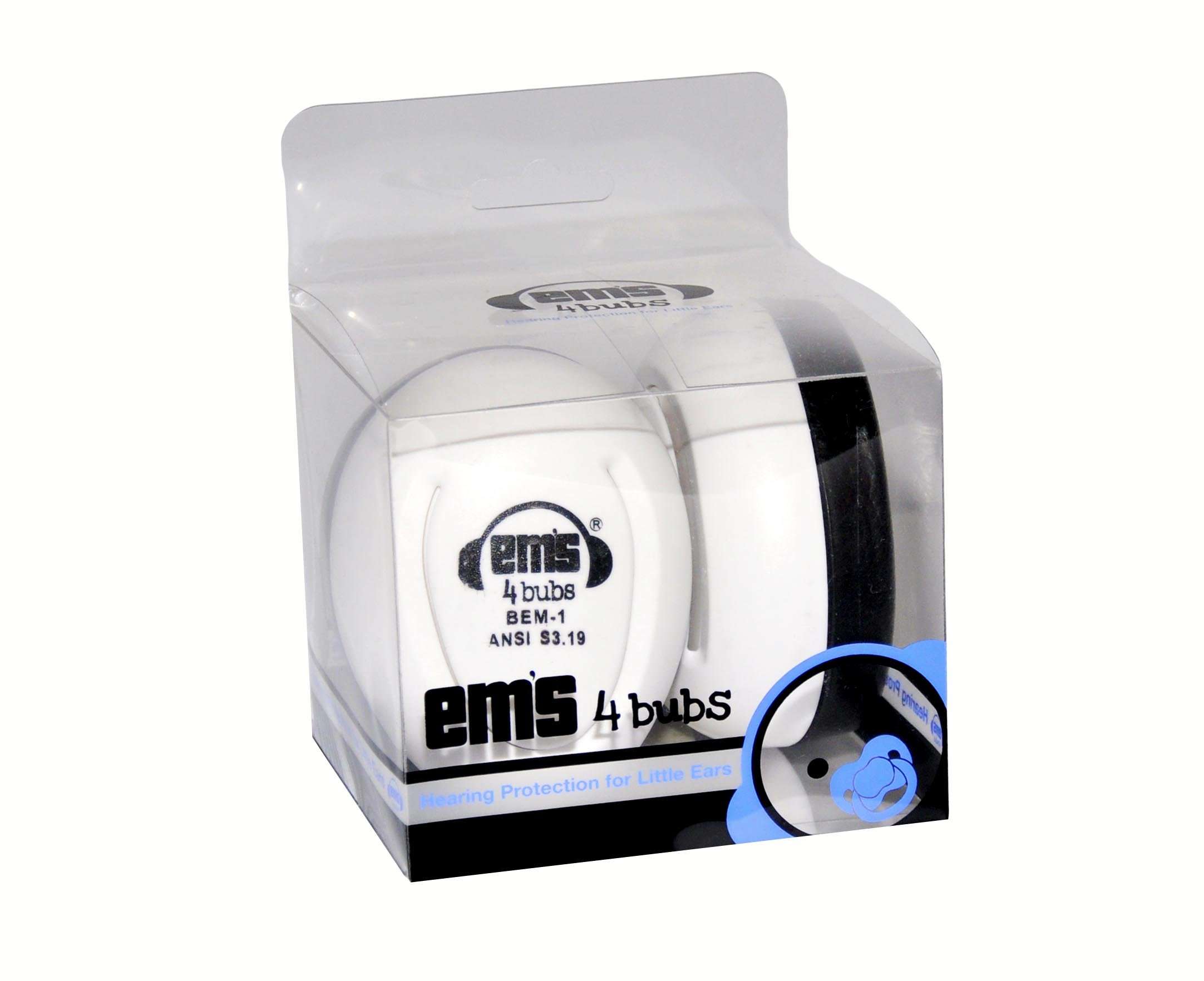 Em's 4 Bubs Baby Earmuffs (Blue & White Headband Size 6-18 months) 2