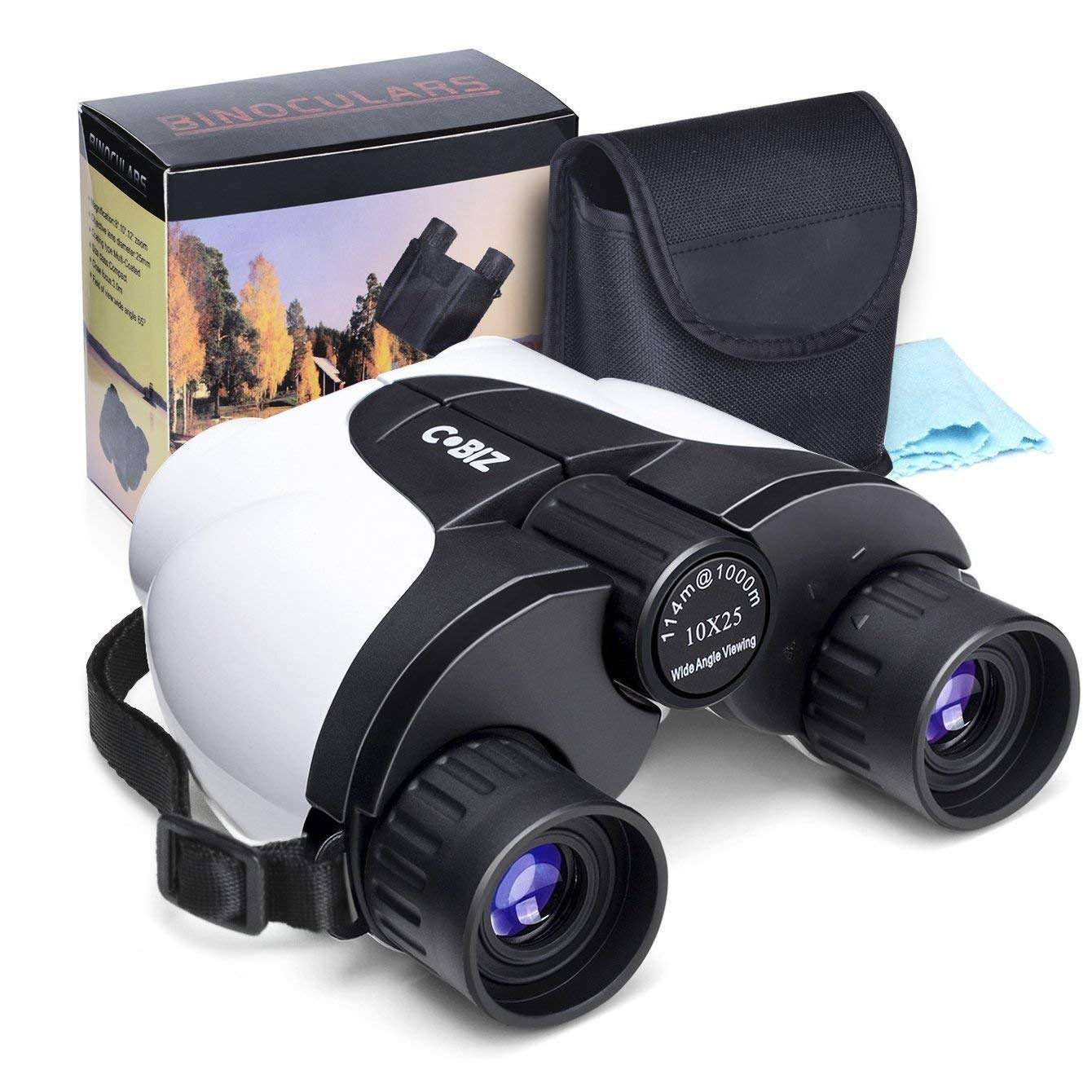 Kids Binoculars,Cobiz 10x25 Outdoor Binoculars for Kids, Folding Spotting Telescope for Bird Watching, Camping and Hunting,Best Christmas Gifts for Boys,Girls 1