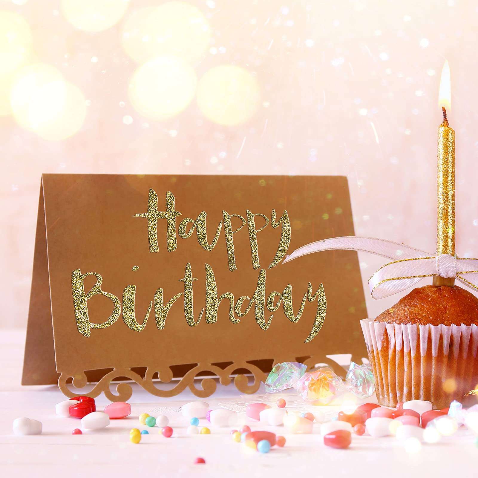 8 Sheets Vinyl Cursive Letter Alphabet Number Stickers Christmas Self Adhesive Letters Sticker for Scrapbooking Signs Containers Jar Labels Classroom Decor Door Decals(2 Inch,Gold) 5