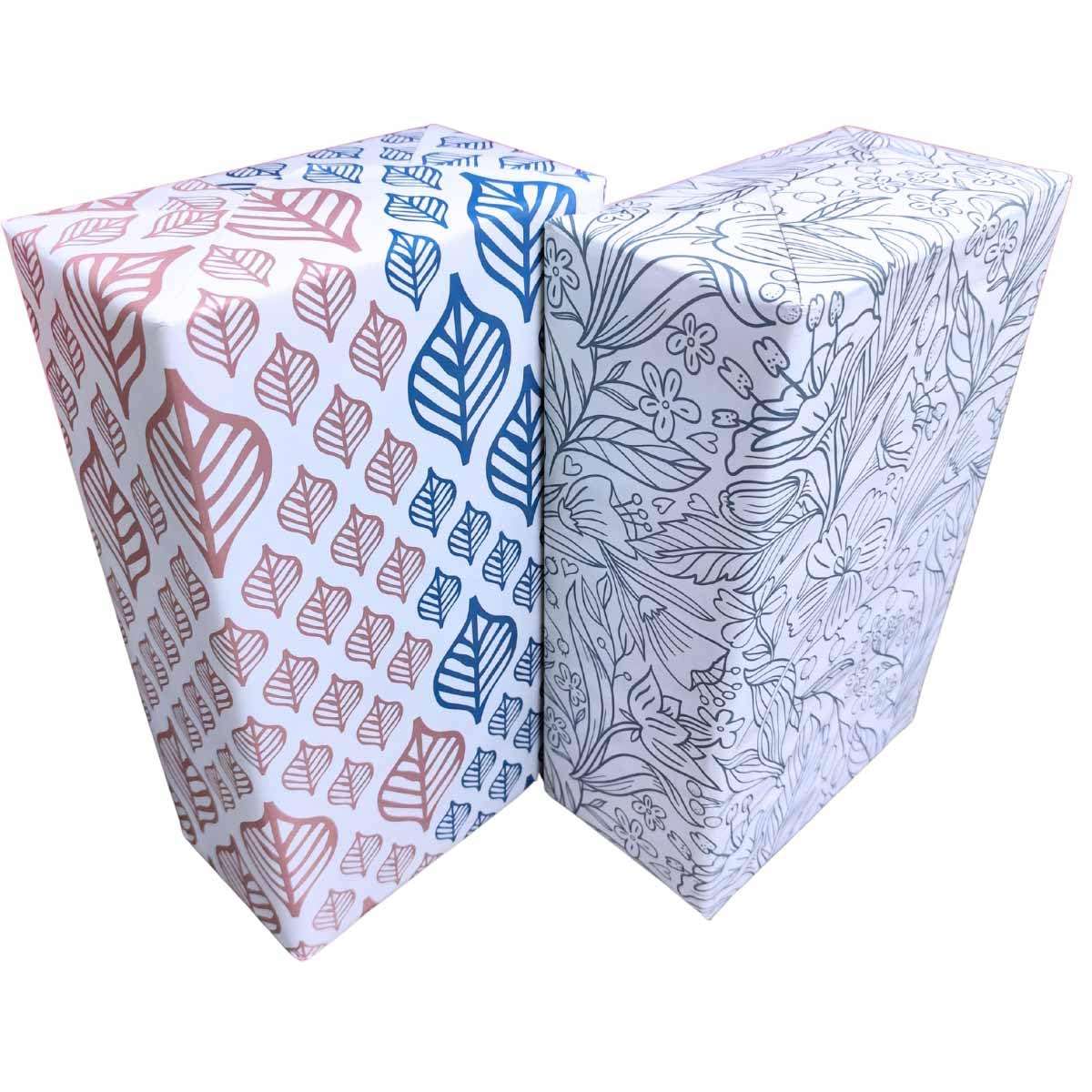 eVincE Leaf with Sepal dual tone Gift Wrapping Paper | 2 designs, 25 Sheets each |Beautiful Wraping Paper for Birthday Anniversary Christmas Diwali Gifts (Pack of 50) (50 x 70 cms) 3