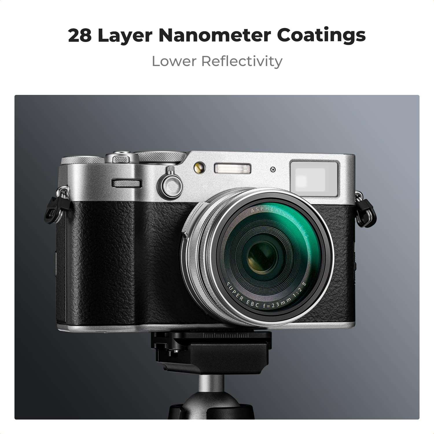 Black Mist Diffusion 1/4 Filter+ Lens Hood+ Lens Cap Kit (3 PCS) for Fujifilm X100 Series Camera X100/X100F/X100S/X100T/X100V/X100VI 5