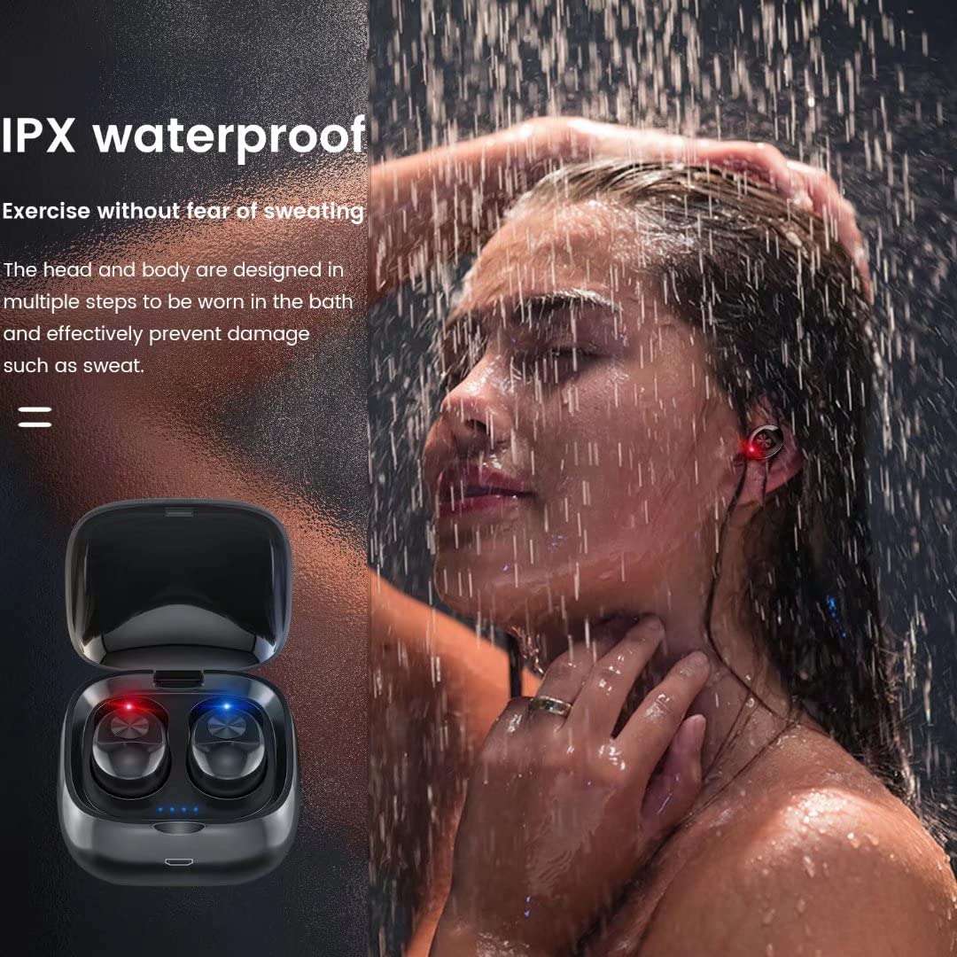 Earbuds Headphones, IPX5 Waterproof Headset, Hi-Fi Stereo in-Ear Earphones for Gym Work 4
