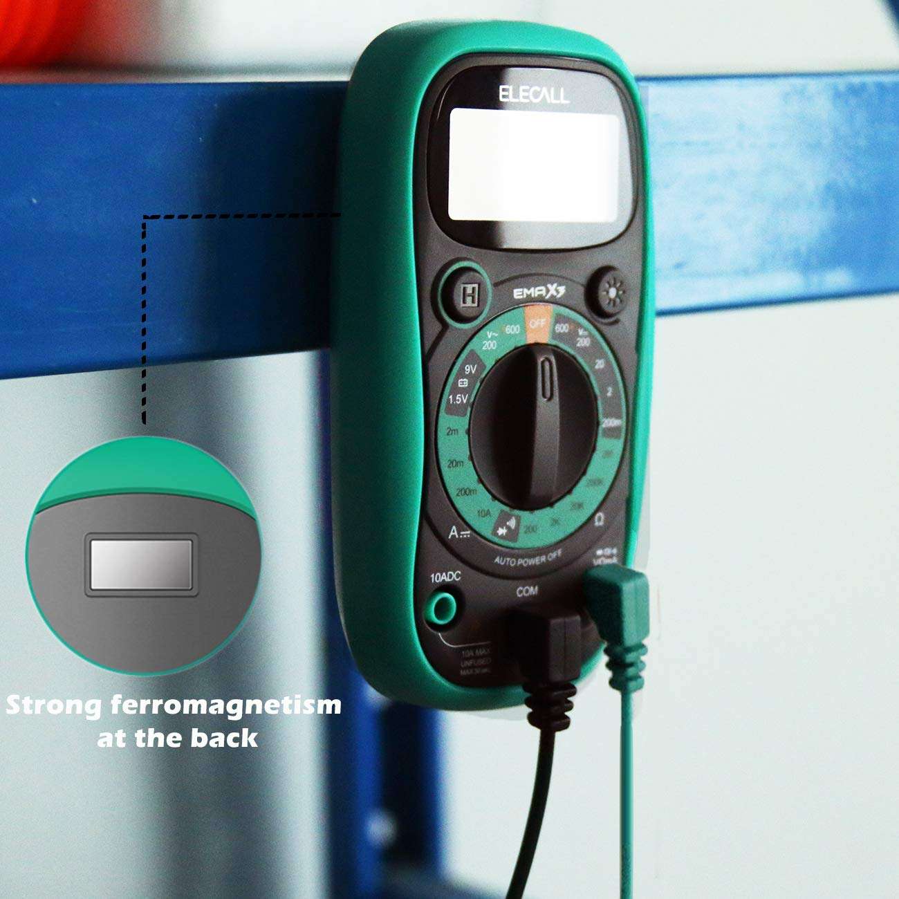 Digital Multimeter Tester Volt Meter with Case Ohm Volt DC AC Pocket Voltmeter Amp Test and Diode Tester Multimeter with LCD Display and Rubber Case, (with Multimeter Bag) 4