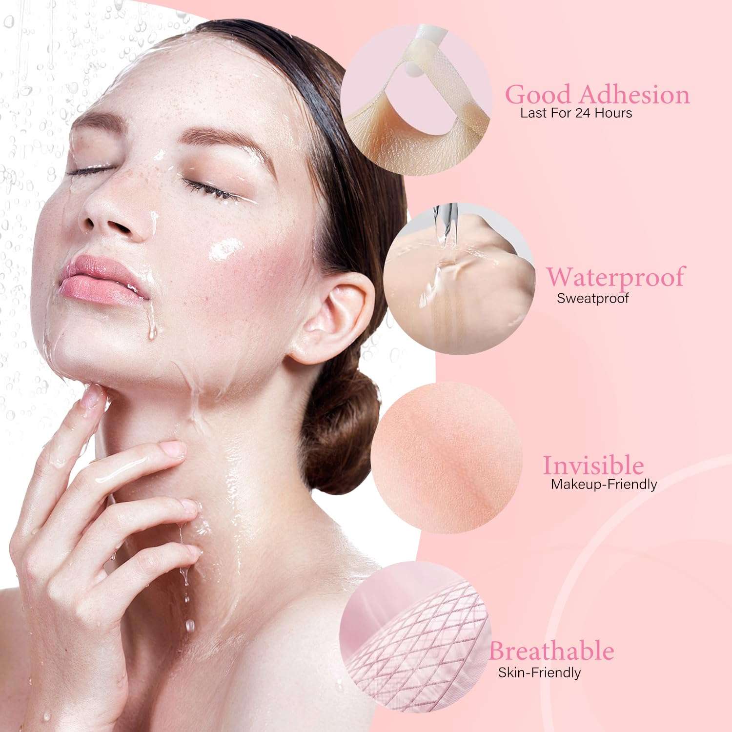 720PCS Eyelid Lifter Strips，Eyelid Tape For Hooded Eyes Invisible,Instantly lifts loose SkinAround The Eyes Without Surgery,Perfect For lneven lono-Eyelids，With Fork Rods And Tweezers 5