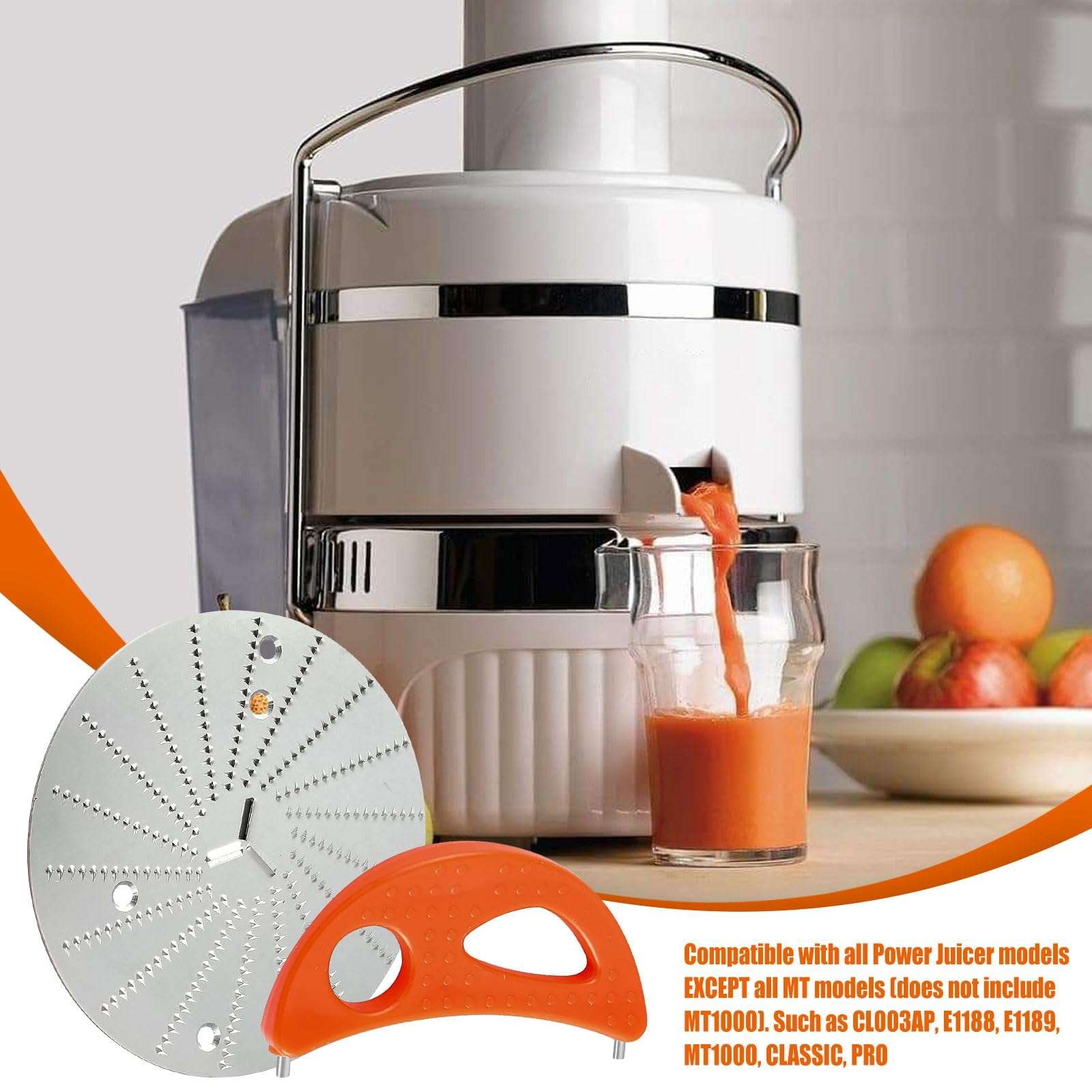 3 Set Crescent Tool with NC Replacement Blade for Strainer Juicer Replacement Parts Power Juicer Compatible with Jack La-lanne Attached Mounting Screws 5