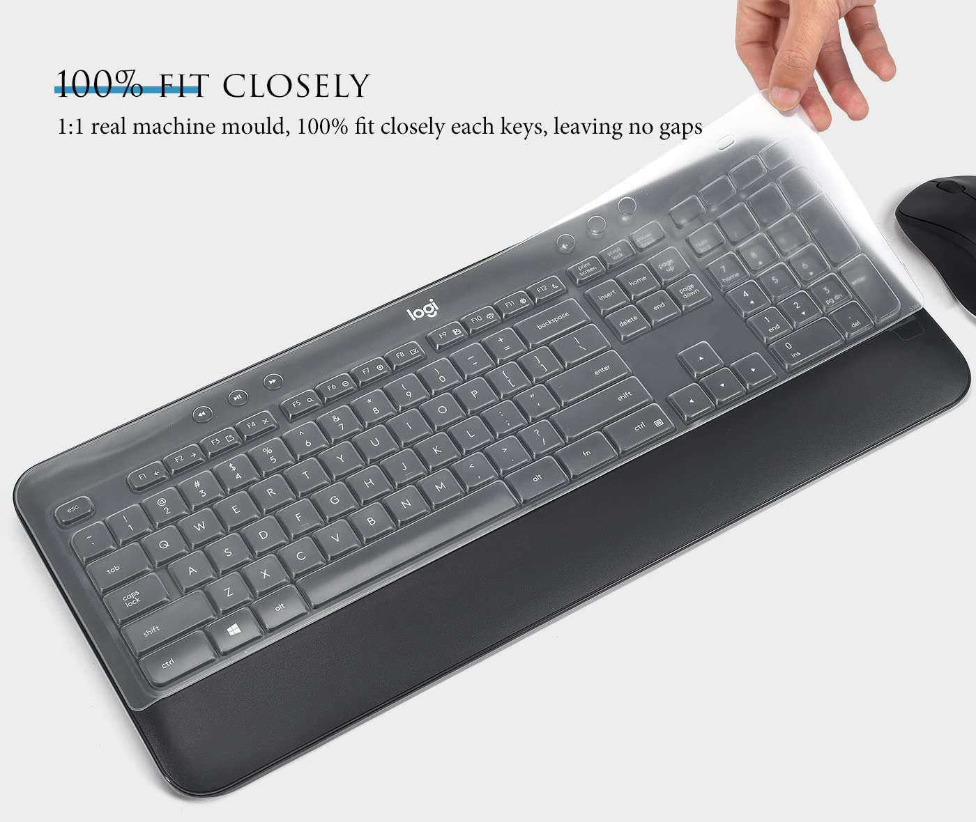 Keyboard Cover for Logitech MK545 Advanced Wireless Keyboard, Logitech MK540 Full-Size Advanced Wireless Scissor Keyboard Skin, Logitech MK545 MK540 Keyboard Protector - Clear 2