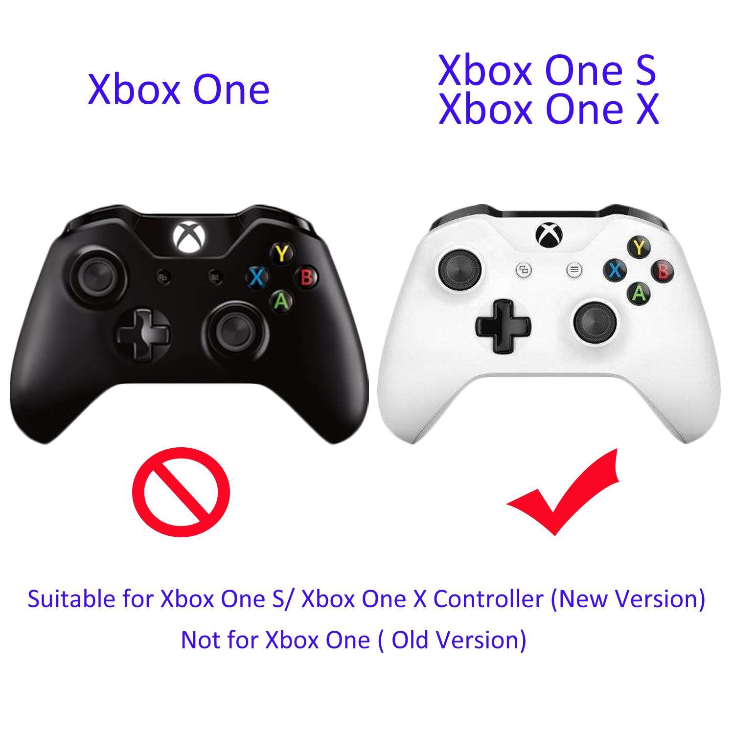 Hikfly Silicone Controller Cover Skin Protector Case Faceplates Kits for Xbox One X/One S/Slim Controller with 4pcs Thumb Grips Caps(Purple) 6