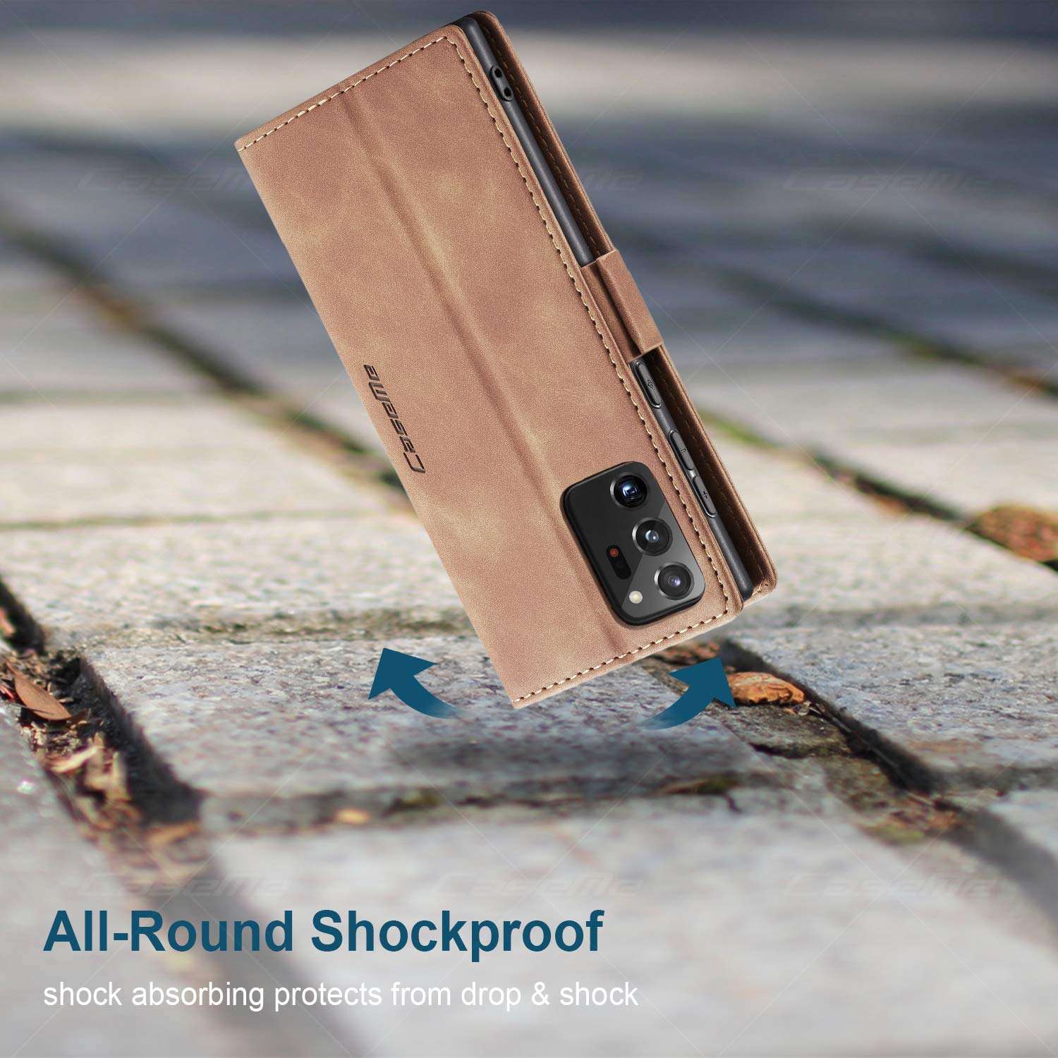 Kowauri Galaxy Note 20 Ultra Case,Leather Wallet Case Classic Design with Card Slot and Magnetic Closure Flip Fold Case for Samsung Note 20 Ultra 5G (Brown) 5