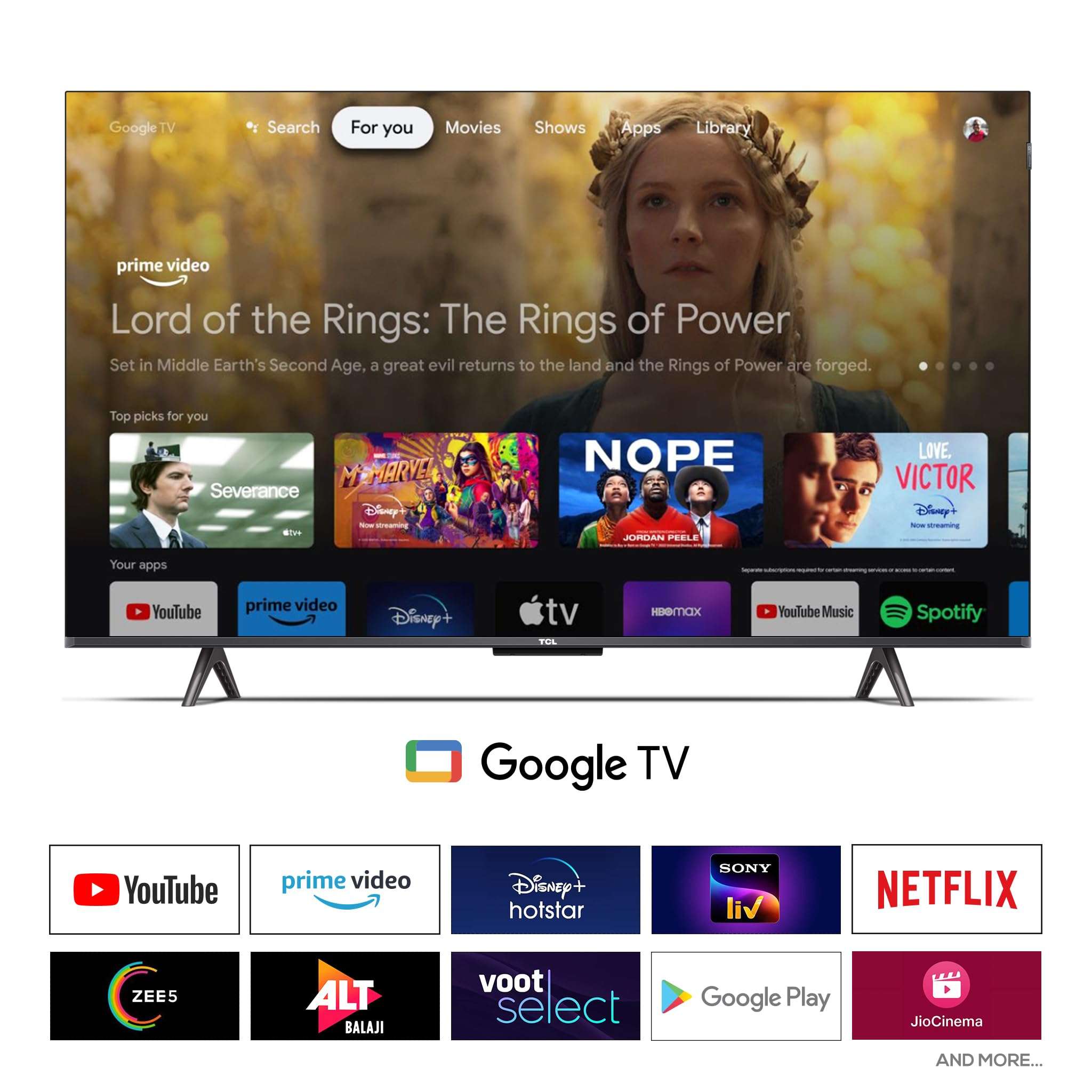 TCL 108 cm (43 inches) 4K Ultra HD Smart QLED Google TV 43C655 (Black) 3