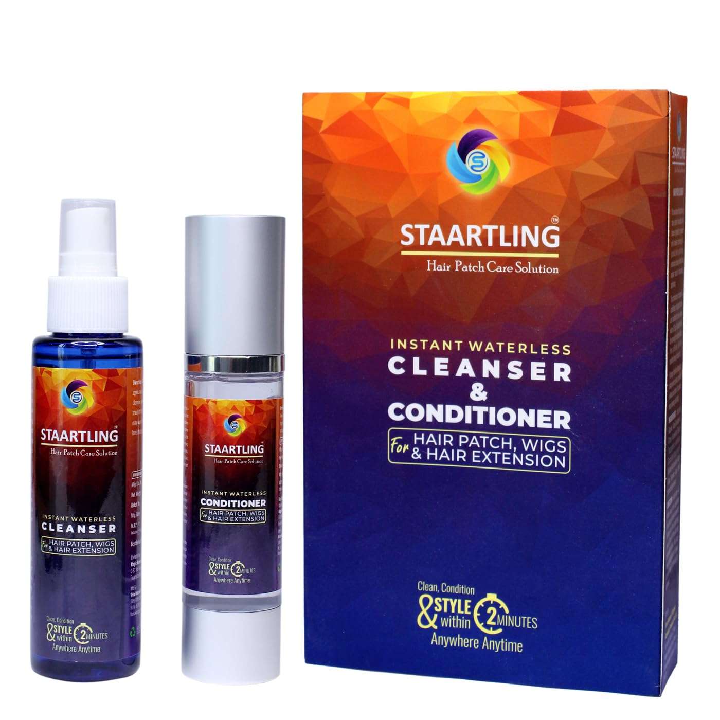 Confidence Hair Patch/Wig/Extension Care Solution Instant Waterless Cleanser and Conditioner Pack of 1 6