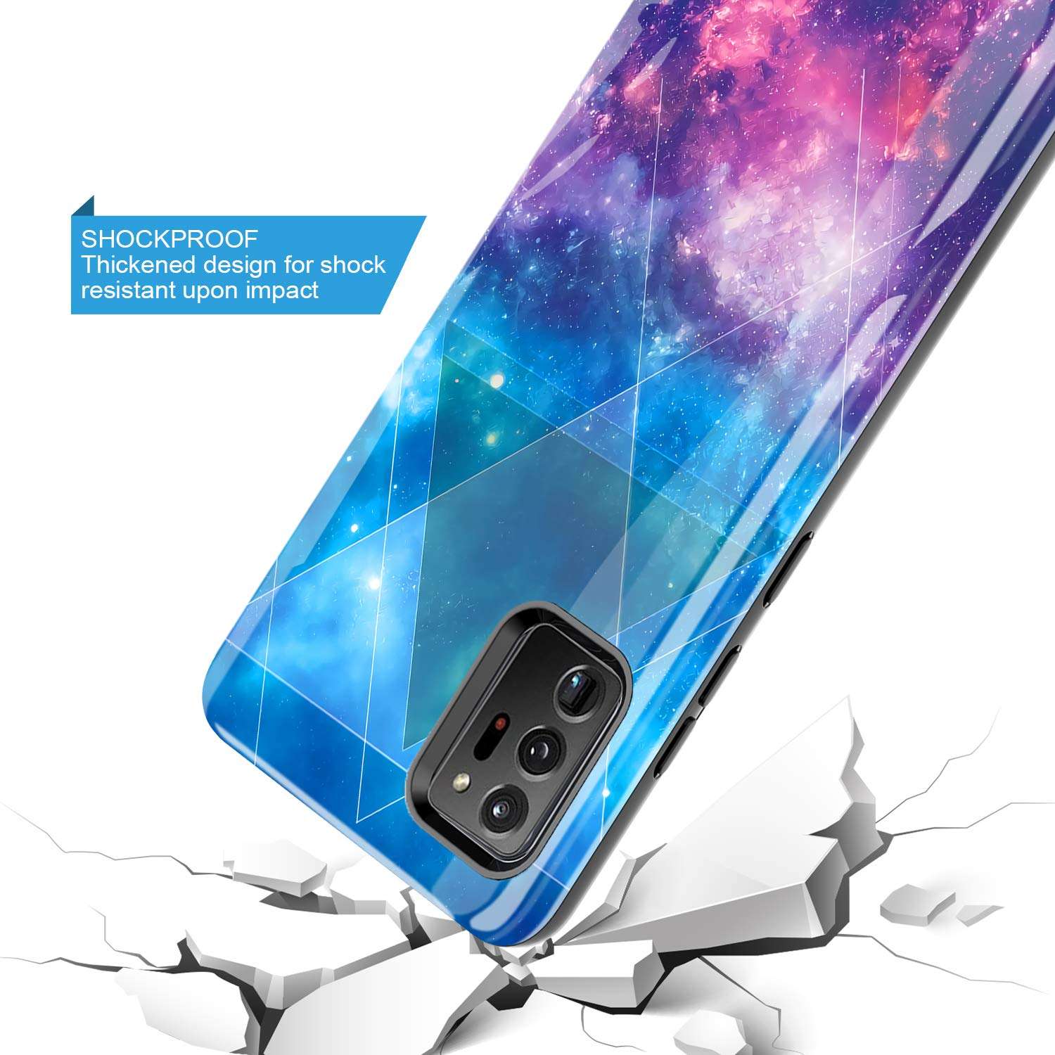 GORGCASE Samsung Galaxy Note 20 Ultra Case (5G) (6.9") - Slim Graphic Design Premium Heavy Duty [Impact Resistant] Defender Shockproof Dual Layer Protective Cover for Women Girl Red White Feather 5