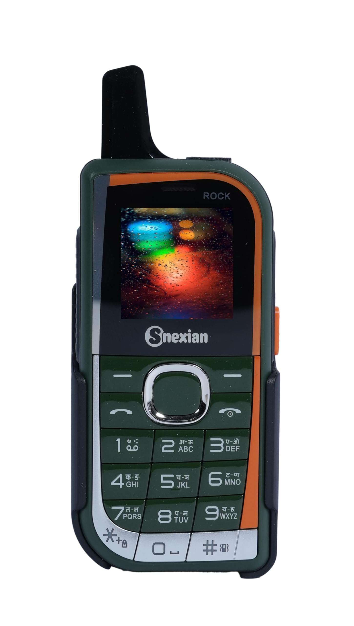Snexian All-New Rock Power PRO Unique Design Dual Sim |Keypad Mobile| with 1.8" Display | Voice Changer | Call Recording | Big Battery | Wireless FM | Digital Camera | Feature Phone | Torch | Green 1