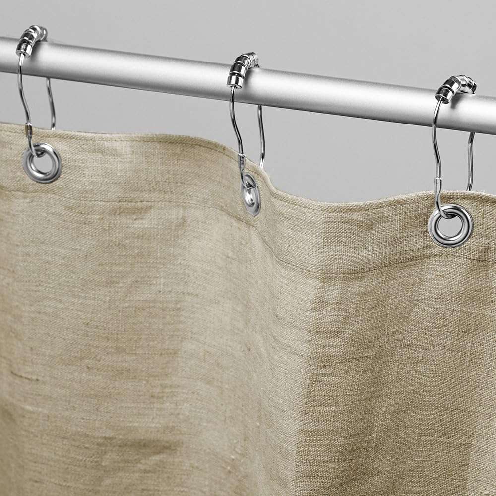 Bean Products Hemp Stall Shower Curtain (Natural), [54" x 74"] | All Natural Materials - Made in USA | Works with Tub, Bath and Stall Showers 1