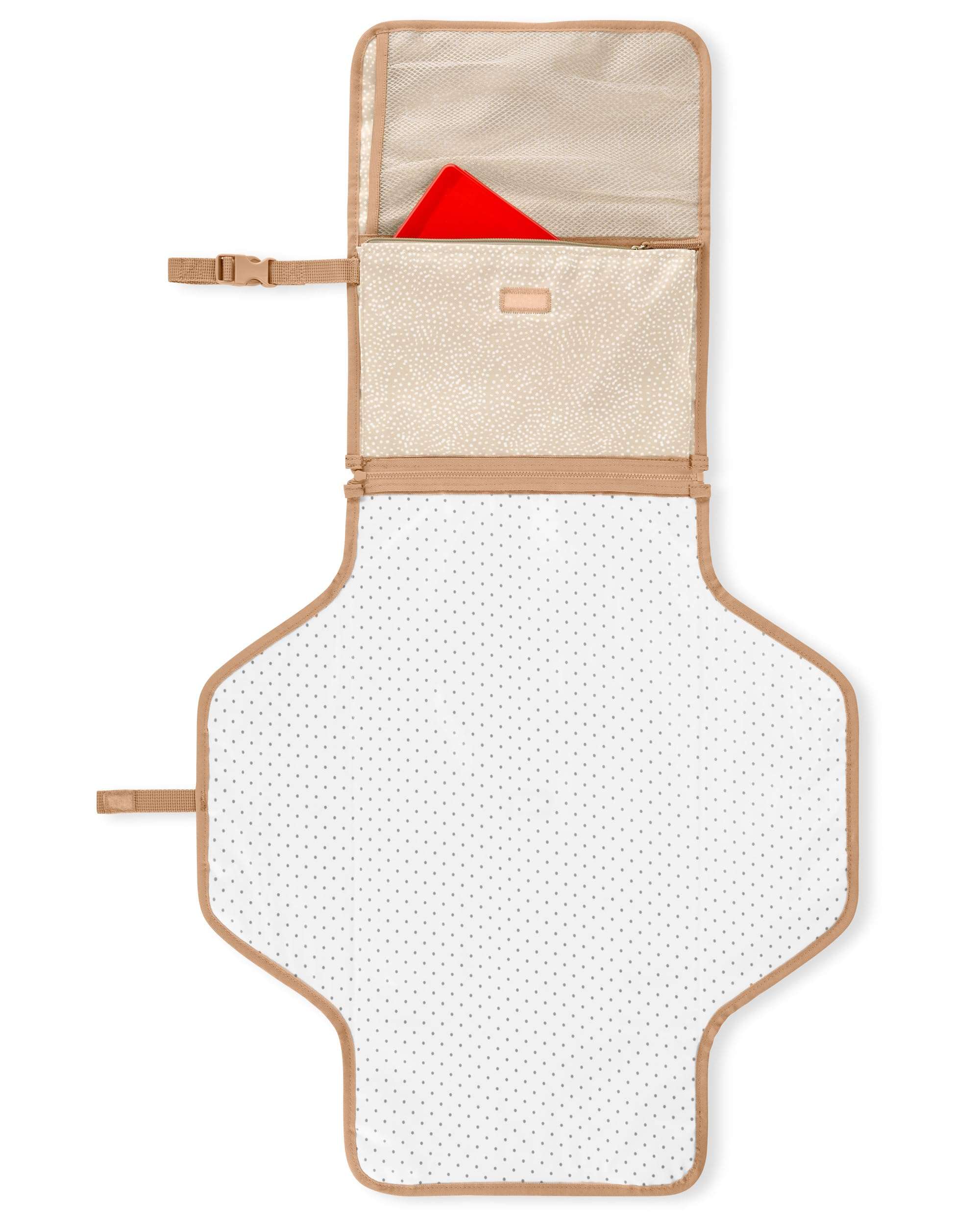 Skip Hop Portable Baby Changing Pad, Pronto, Beige Swirl Dot 5