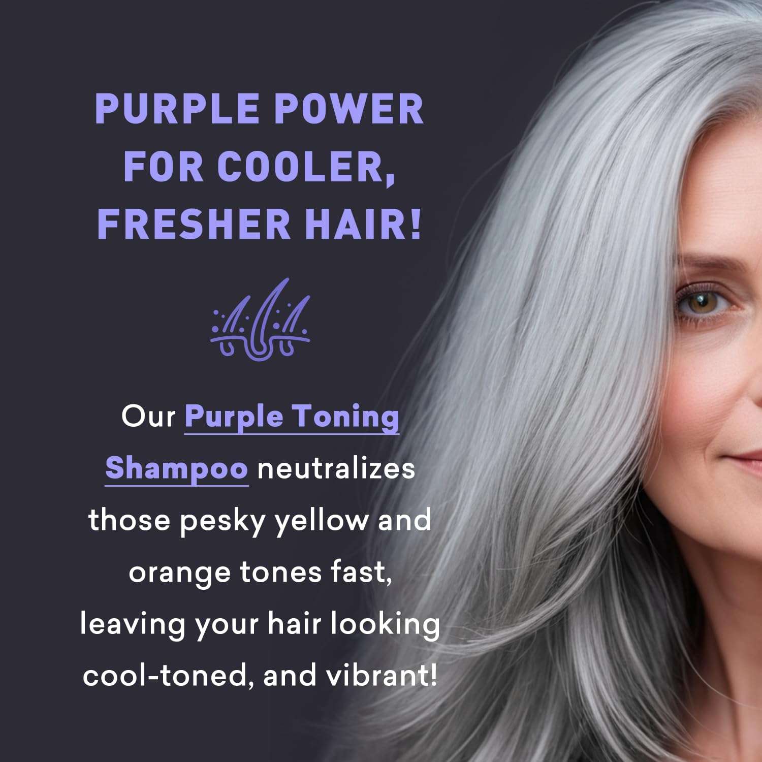 Just Nutritive Silver & Gray Hair Perfecting Duo | Hydrating Gray Hair Shampoo & Anti-Brass Purple Shampoo 16 & 8 Fl Oz. 5