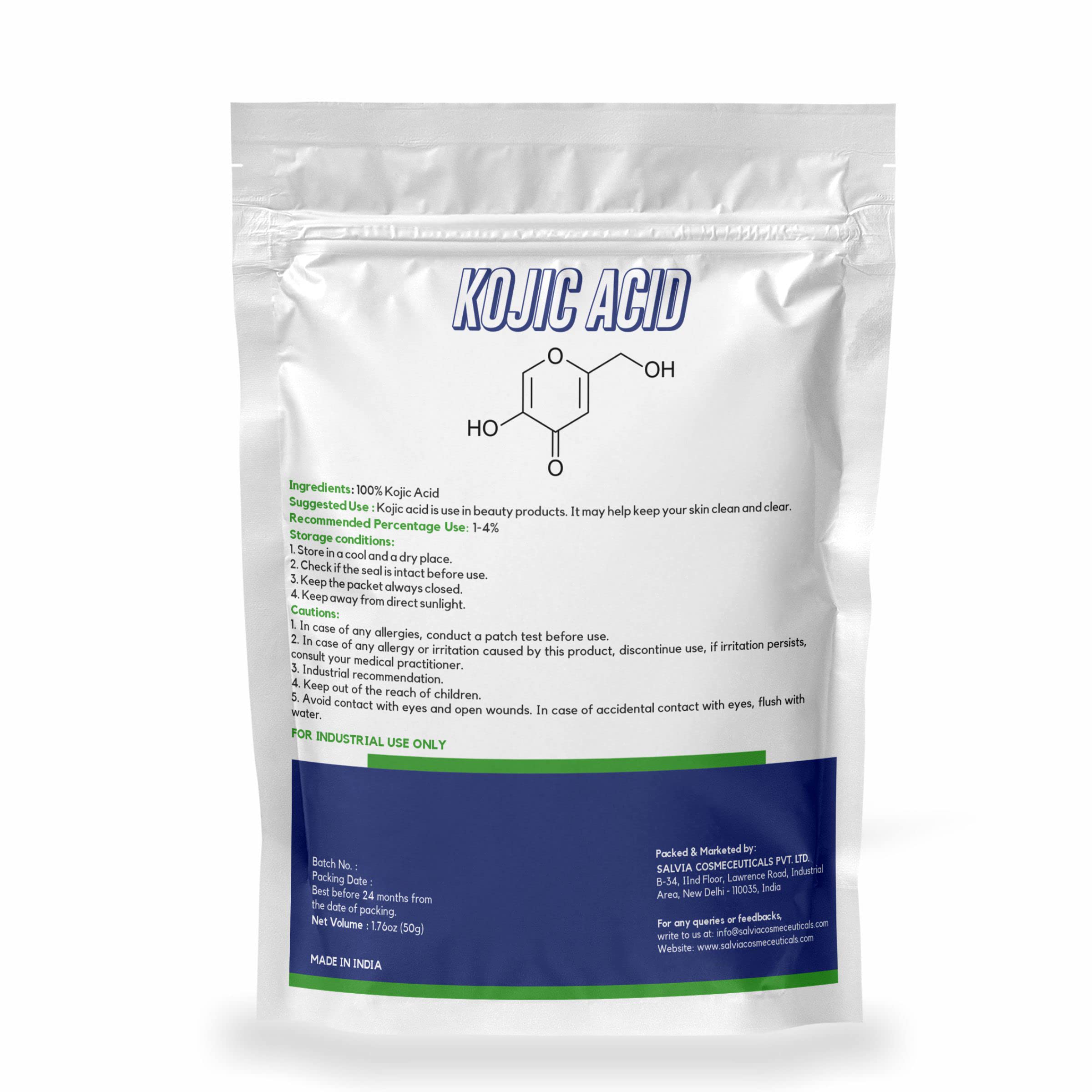 MYOC Kojic Acid Powder Pure Cosmetic Grade Raw Material for Cosmetic & DIY Preparations - 50 gm 3