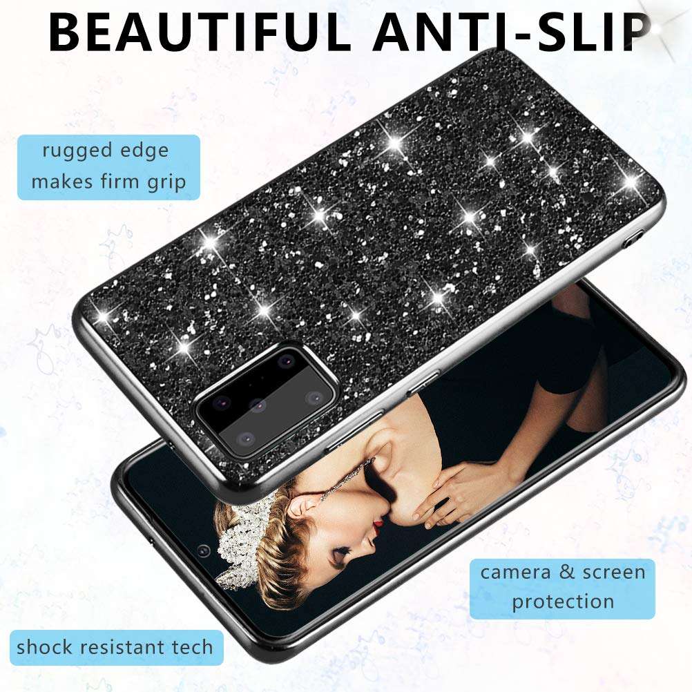 Case for Samsung Galaxy S20 FE Case Glitter Sparkly Shiny Bling S20 FE 5G Phone Case Cover Thin Slim Soft Silicone Backcover Shockproof Bumper Protective Shell for Galaxy S20 FE 5G Cases Girly Women 2