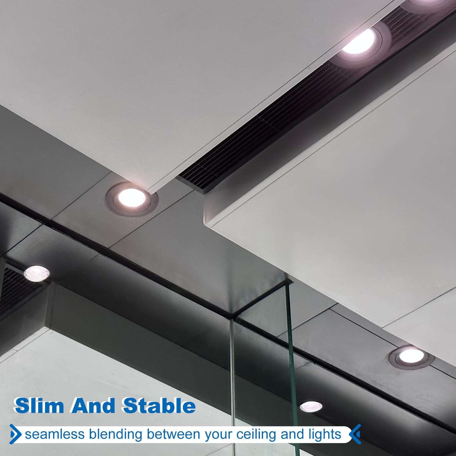 PATIKIL Goof Rings for 5-6" Inch Recessed Can Lighting Down Light, 4 Pcs Metal Goof Trim Rings Cover, Outer Diameter 8.07-inch, Inner Diameter 5.85-inch, Matte Finish Black，Flush Mount 5