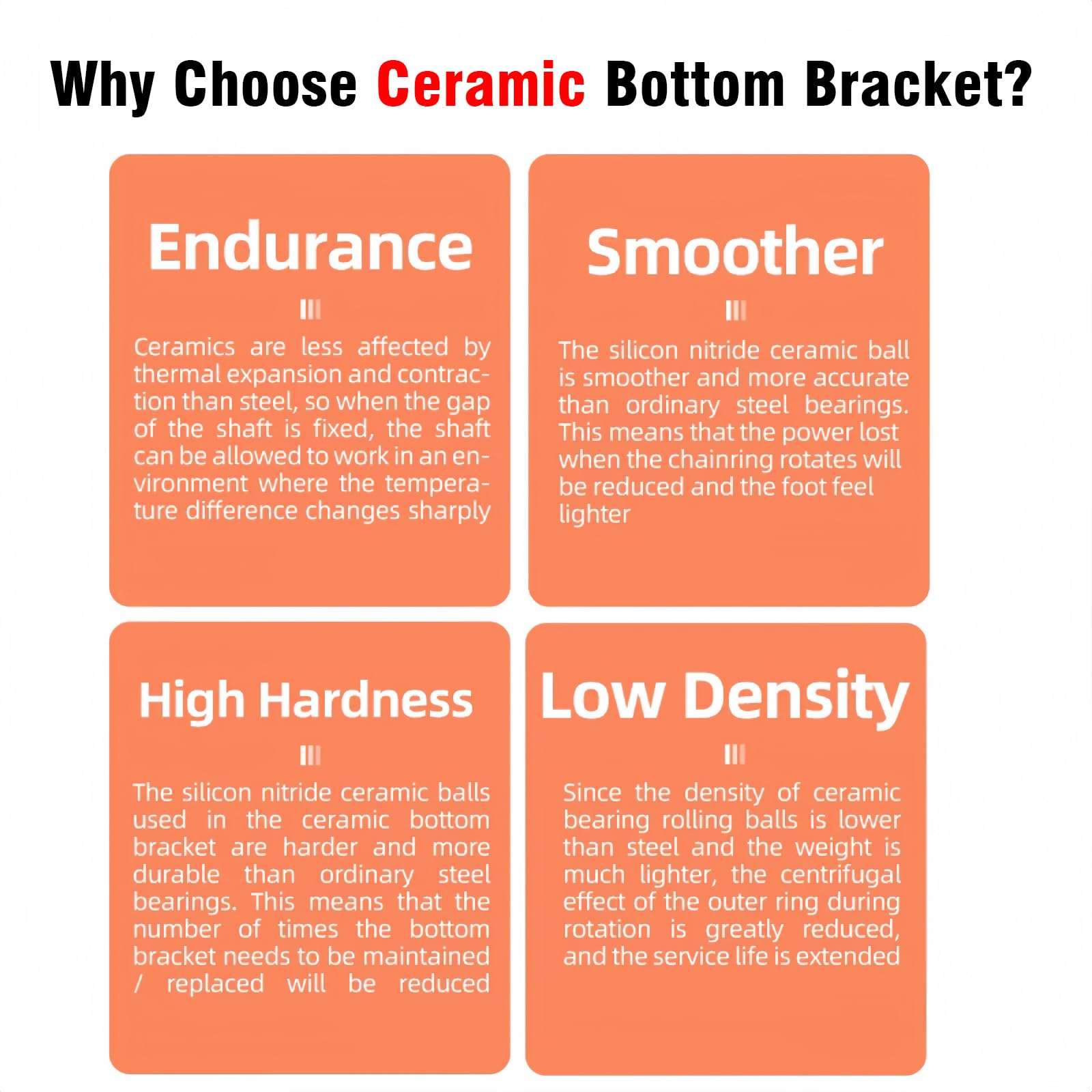 EVOSID Bike Ceramic Bearing Bottom Bracket BSA 68-73mm English Threaded BB 22mm/24mm for GXP Spindle, Compatible with MTB Road Bike Hollow Deore XT SLX R7000 R8000 4700 5800 6800 IXF Prowheel(Black) 3