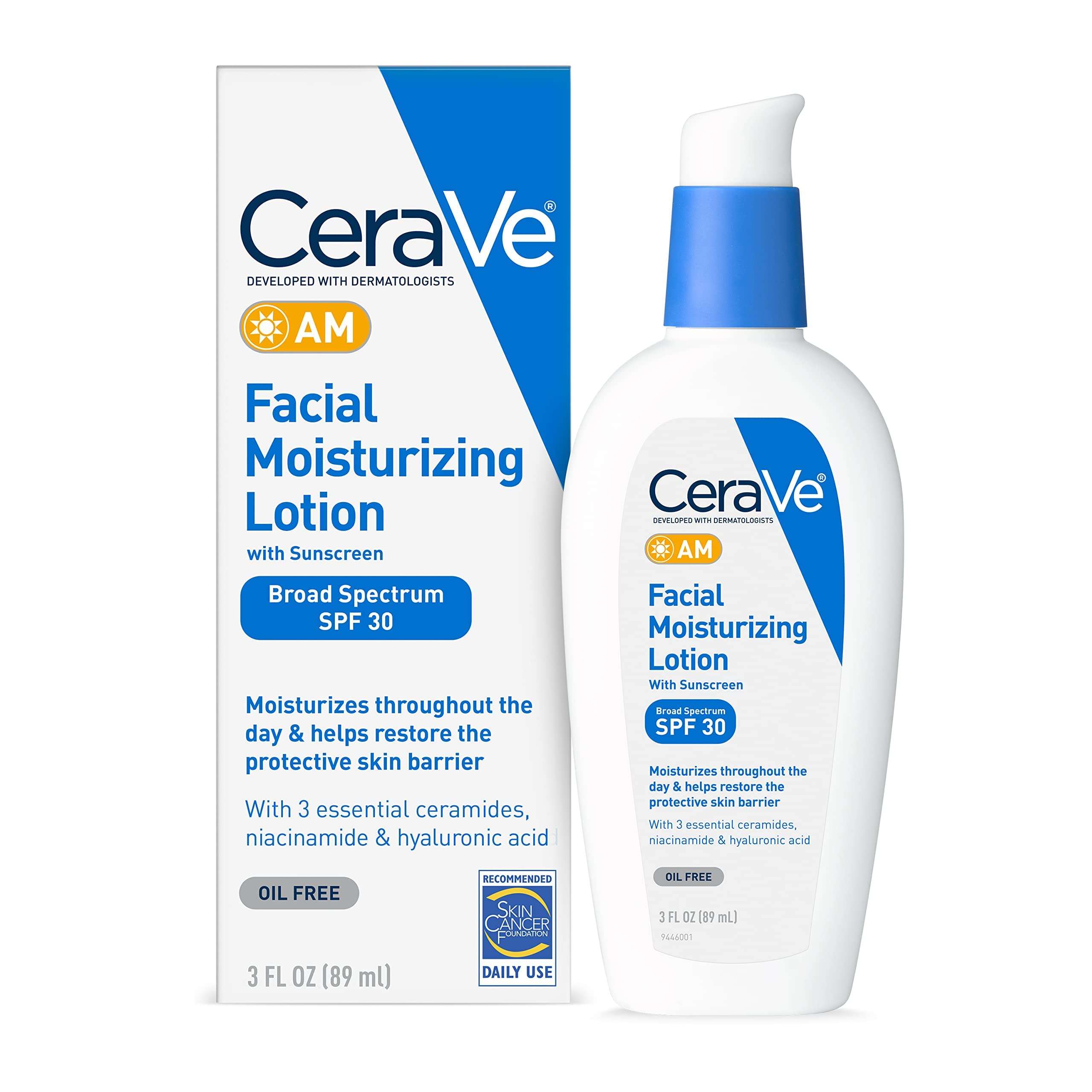 CeraVe Moisturizing SPF 30 Facial Lotion Am, 89ml 1
