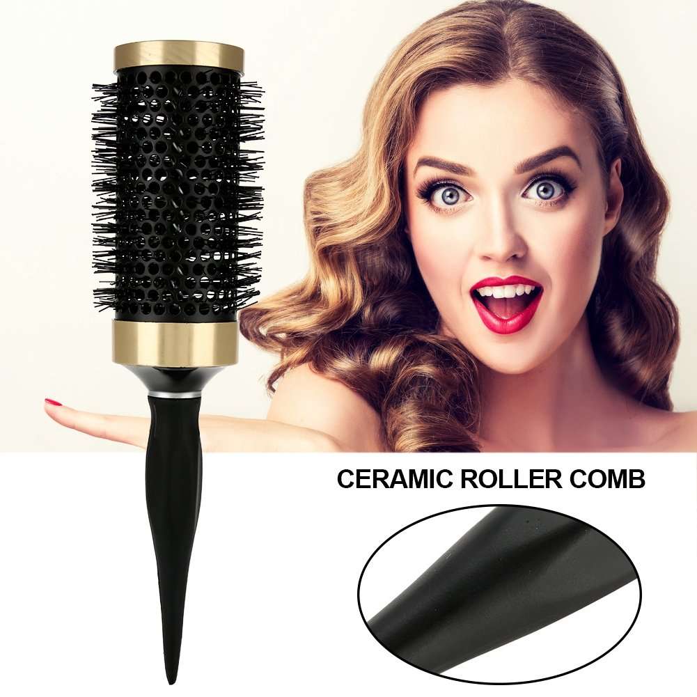Roller Comb, Convenient Durable Ceramic Comb Round Hair Brush Curly Hair Brush for Home Use(53) 5