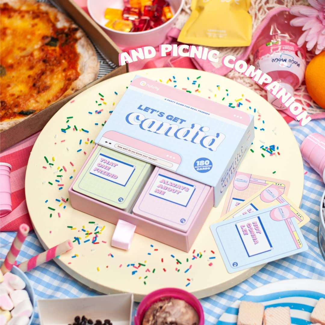 Notcoy Playing Card Game with 180 Party-Starter Cards, Let's Get Candid Party Game for real friends 5